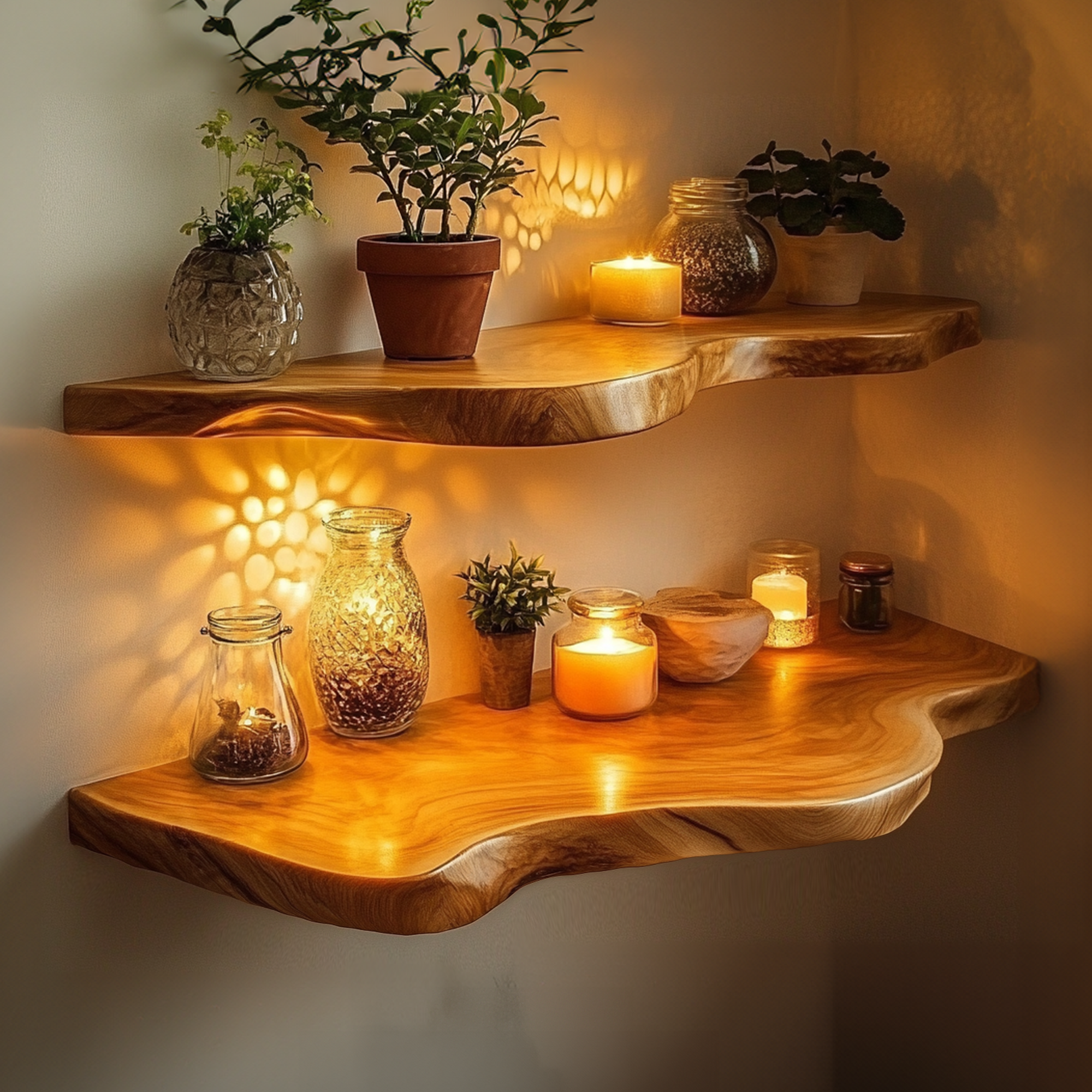 Mid Century Bookcase Live Edge SINLFL049