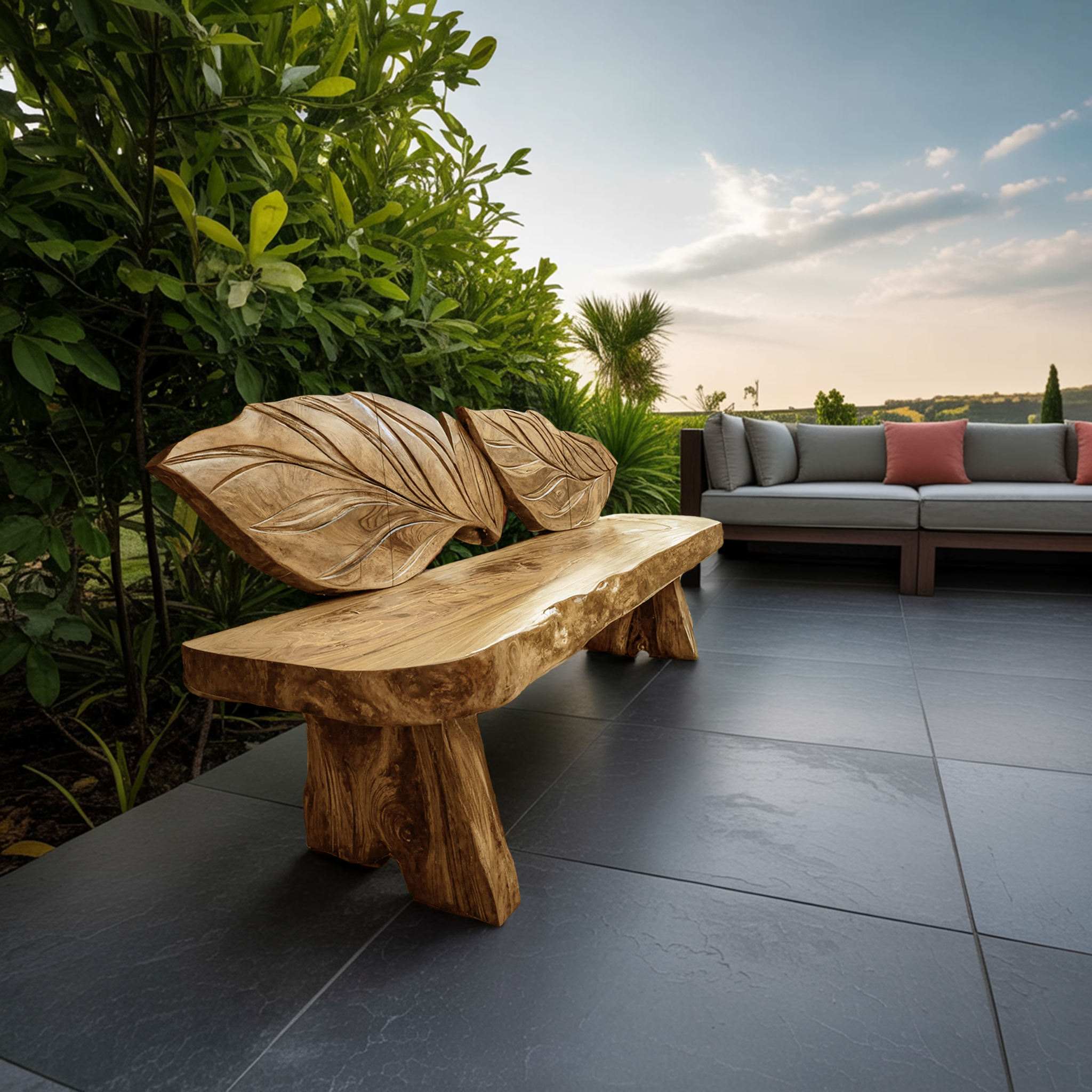 Live Edge Solid Wood Bench For Entryway Interior Decor SILDTTRBEN026