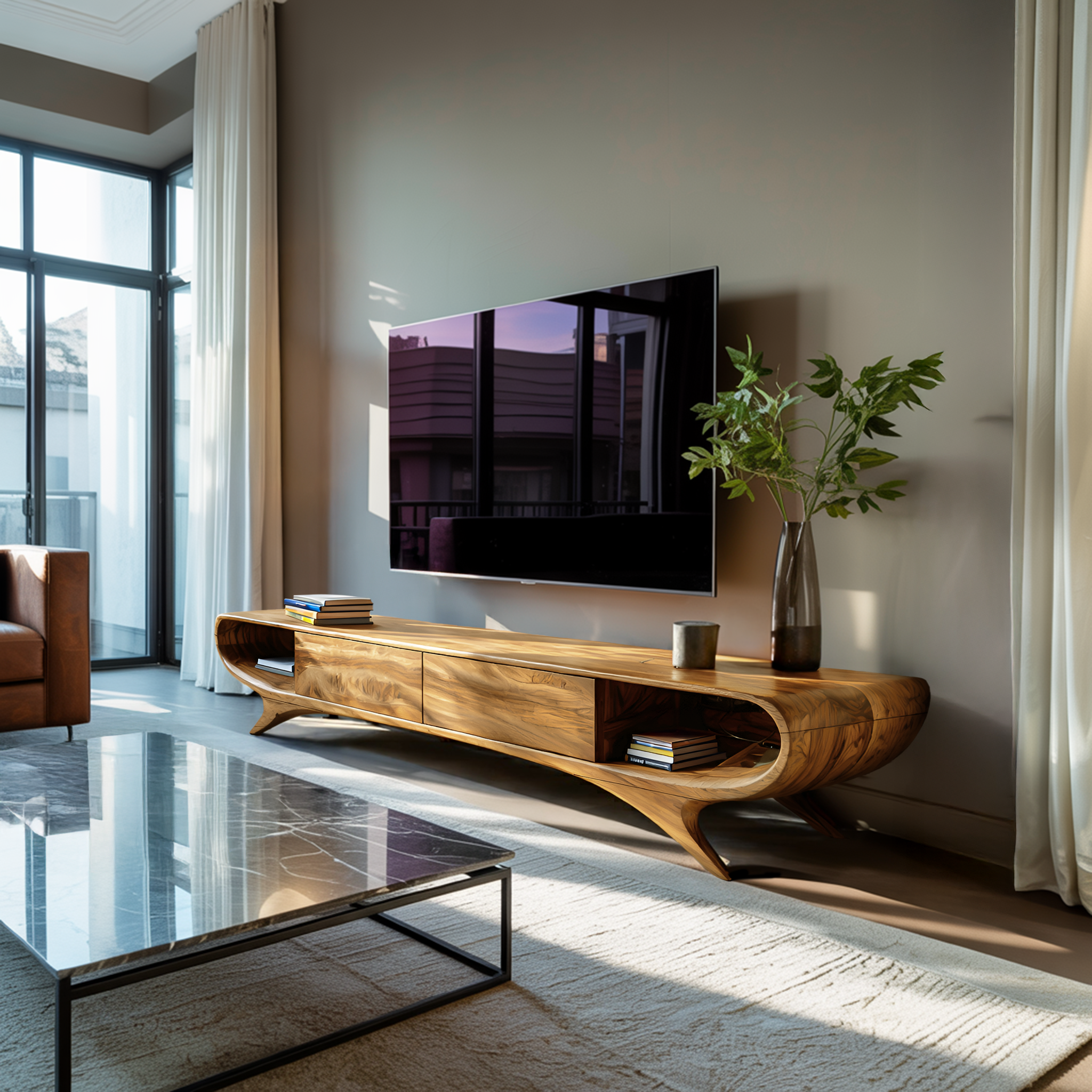 Minimalist TV Cabinet With Hidden Drawers For Living Room RTTHTTTVC067