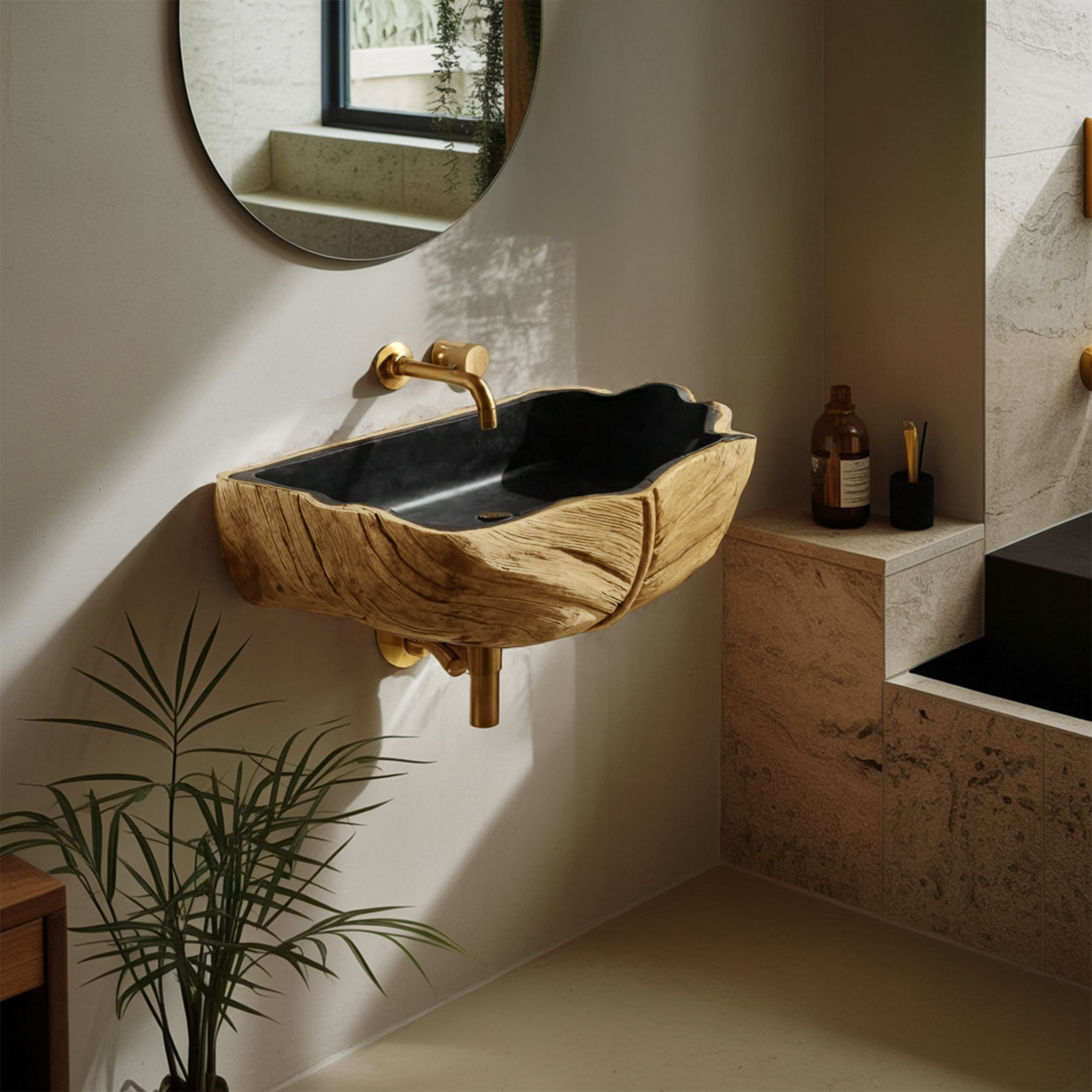 Farmhouse Solid Wood Vanity Sink For Traditional Bathroom Decor SILDTTNVS066