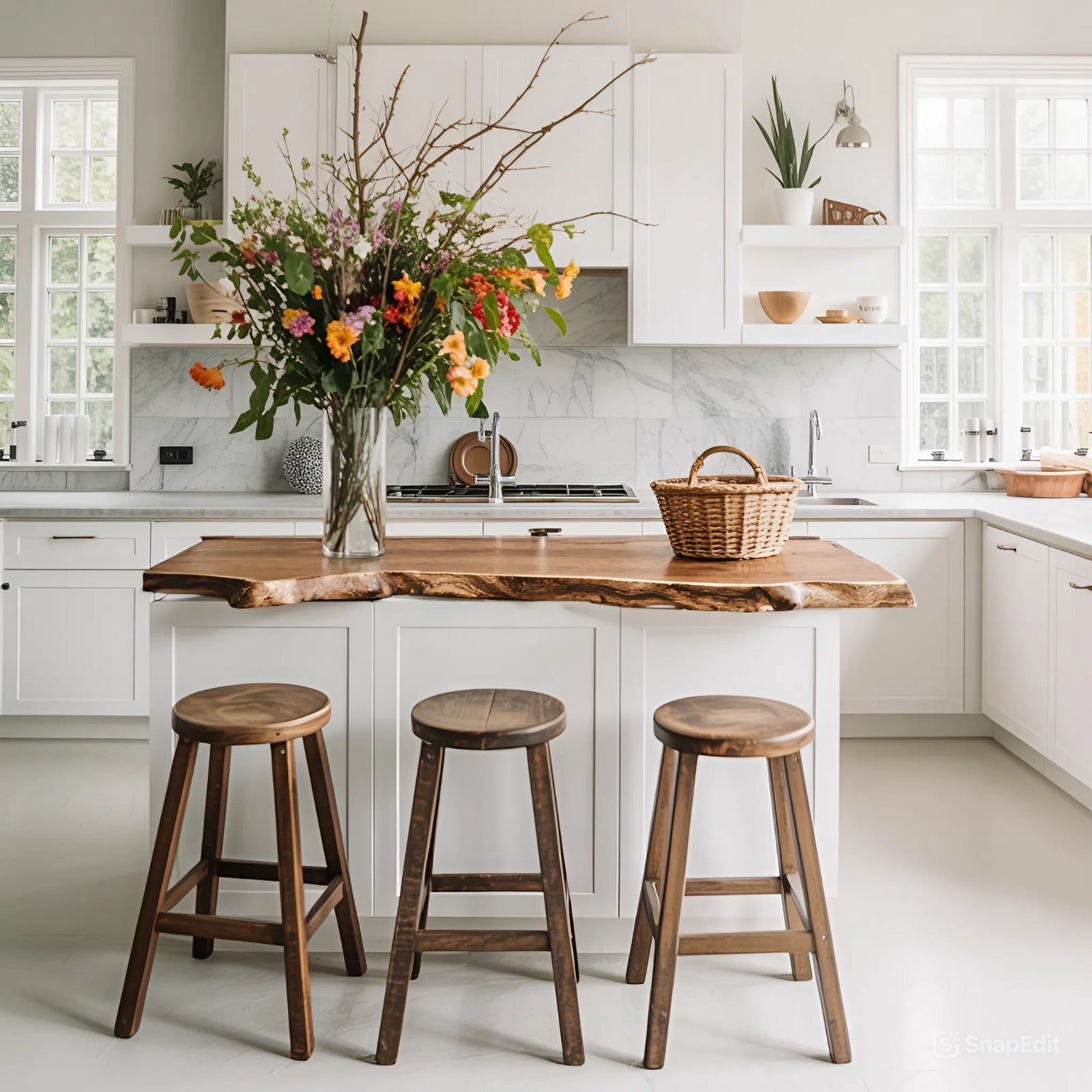 Farmhouse Live Edge Tabletop For Dining Room Decor SILDTTNKCT010