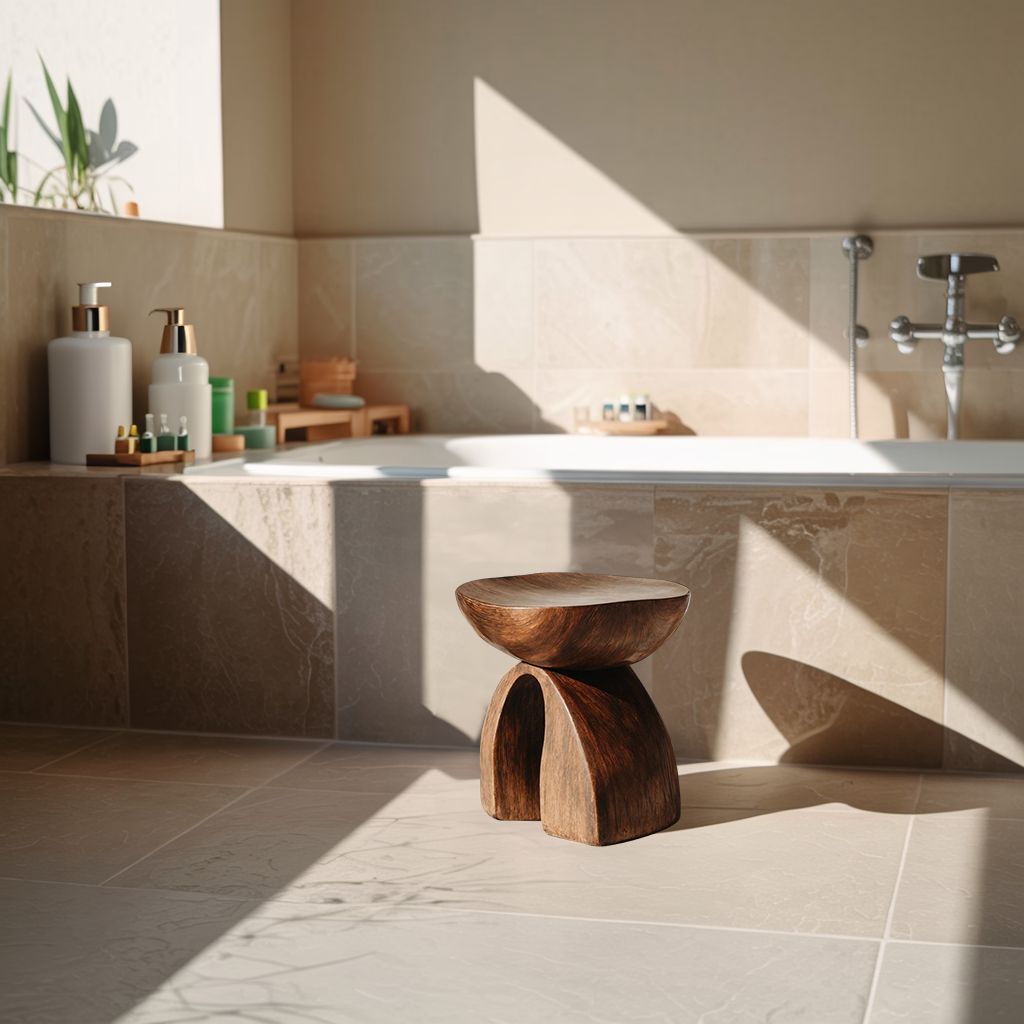 Rustic Shower Bench For Bathroom Seating And Decor SILDTTRSB003