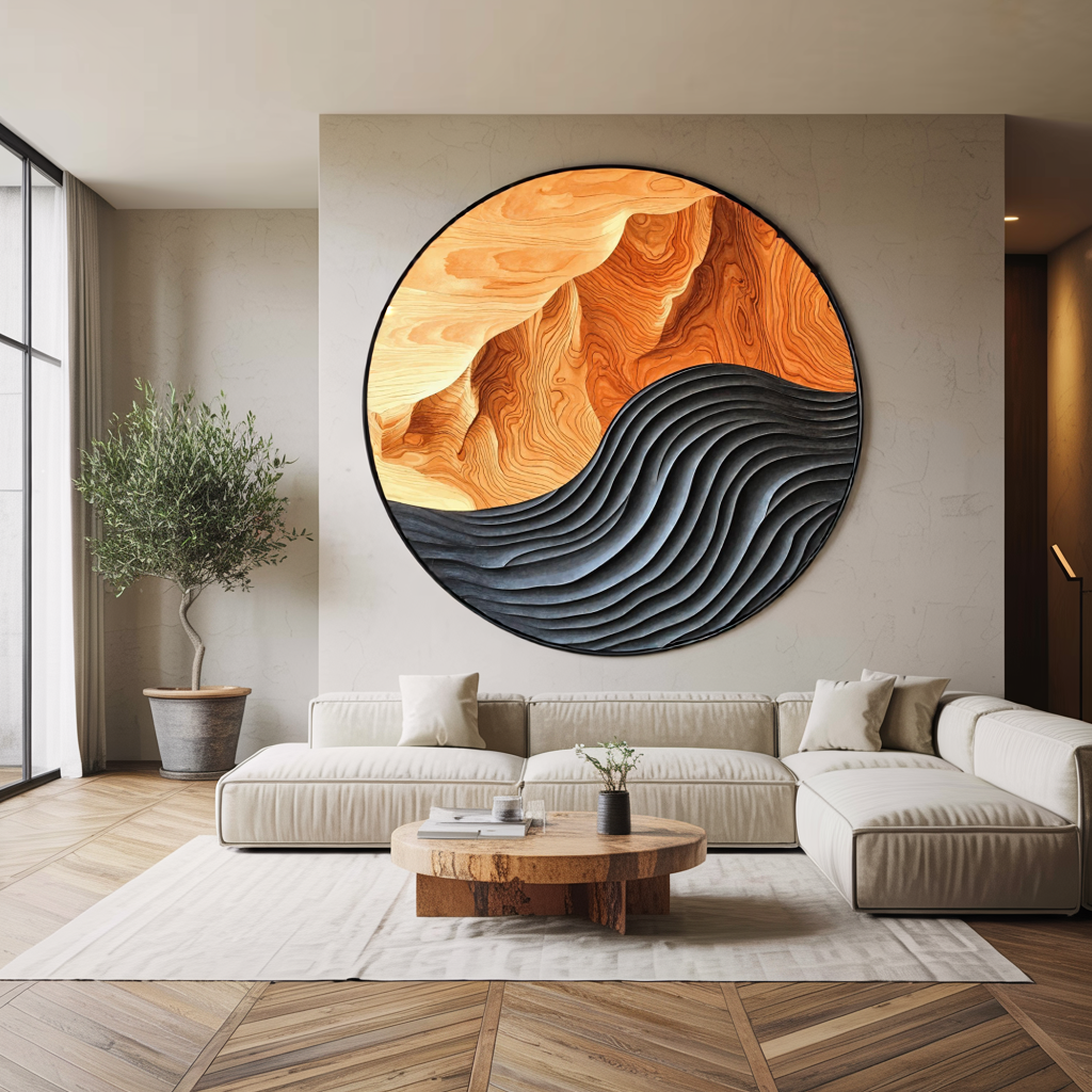 Mid Century Large Sculpture Wall For Entryway Inspiration SILDTTRWA002