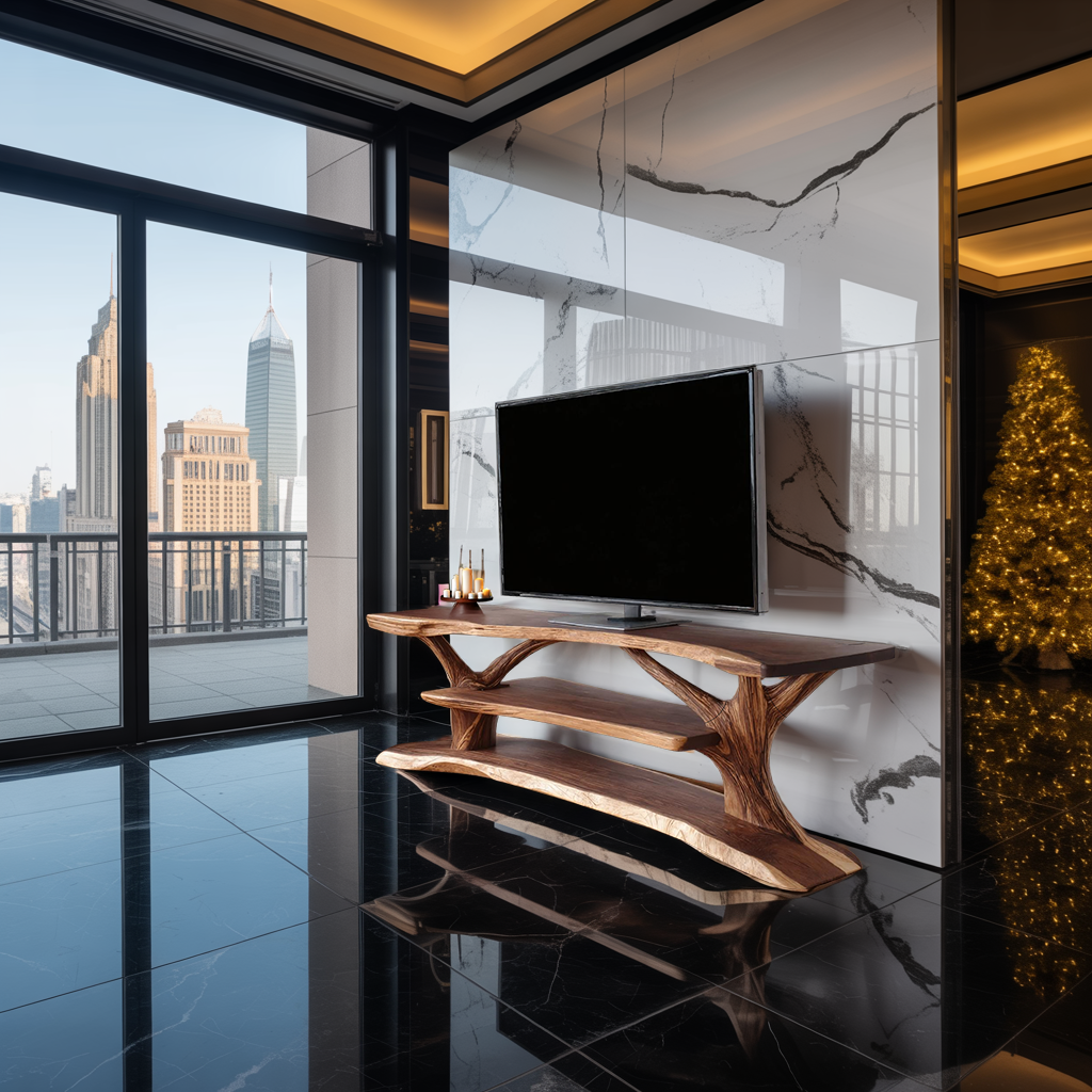 Modern Solid Wood TV Console For Festive Christmas Furniture SILDTTRCTV044