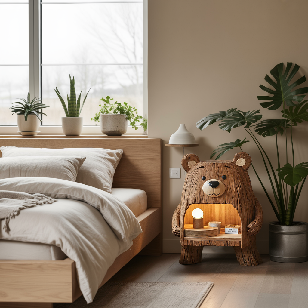 Rustic Wooden Nightstand For Stylish Bedroom Space SILDTTRNS004