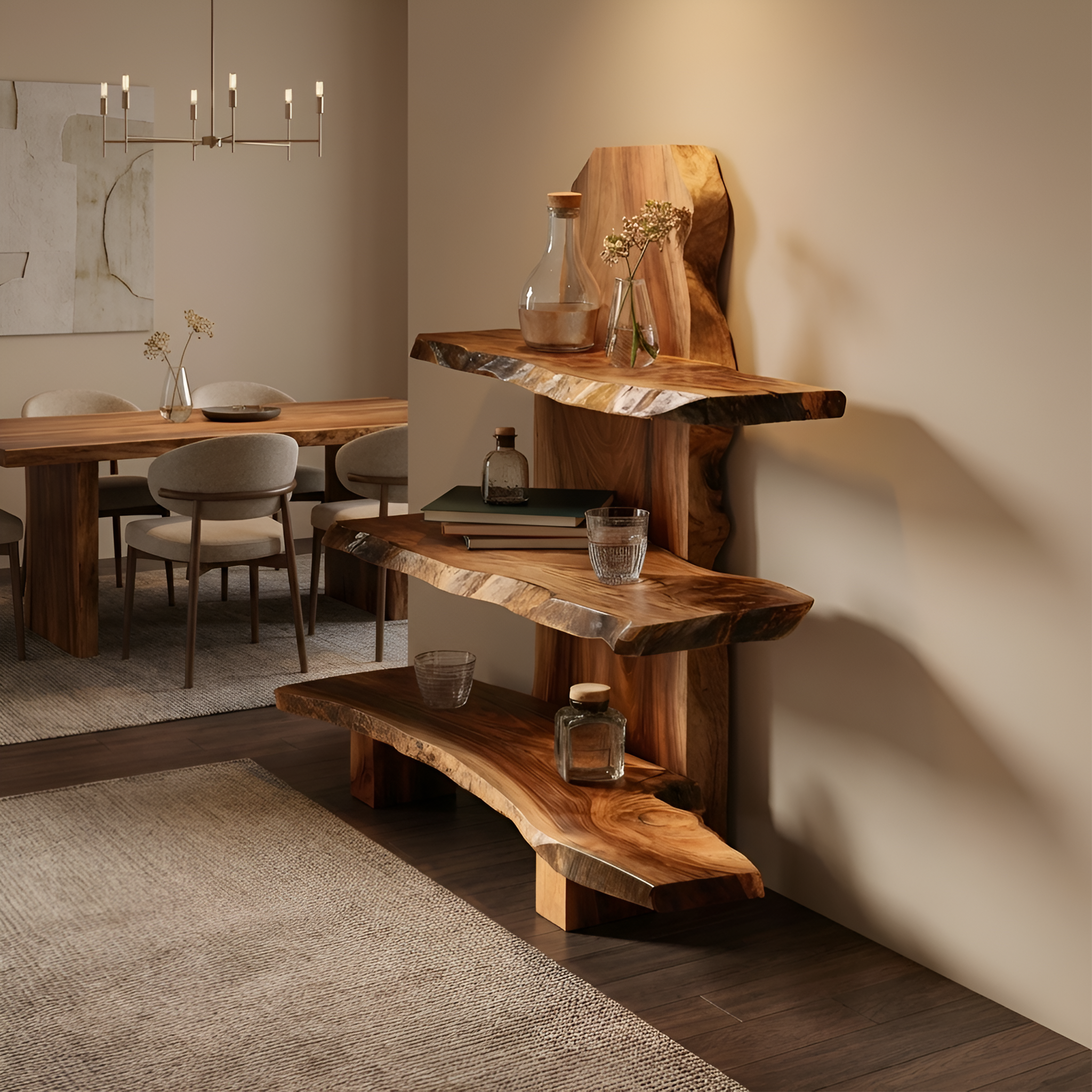 Contemporary Handmade Spice Shelf For Kitchen Storage And Decor SILDTTNFGS014