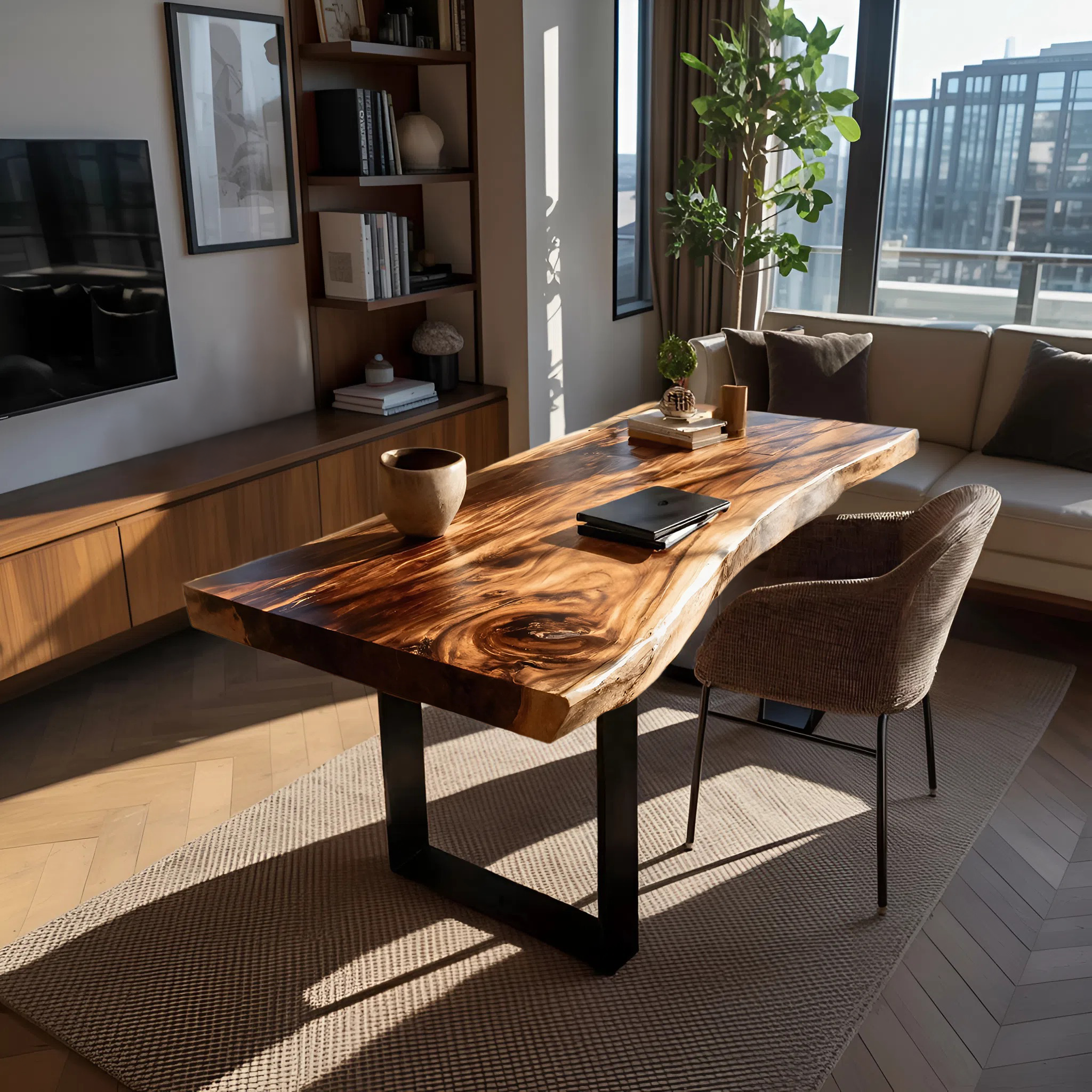 Handcrafted Solid Wood Tabletop For Furniture Decor SILDTTNDE007