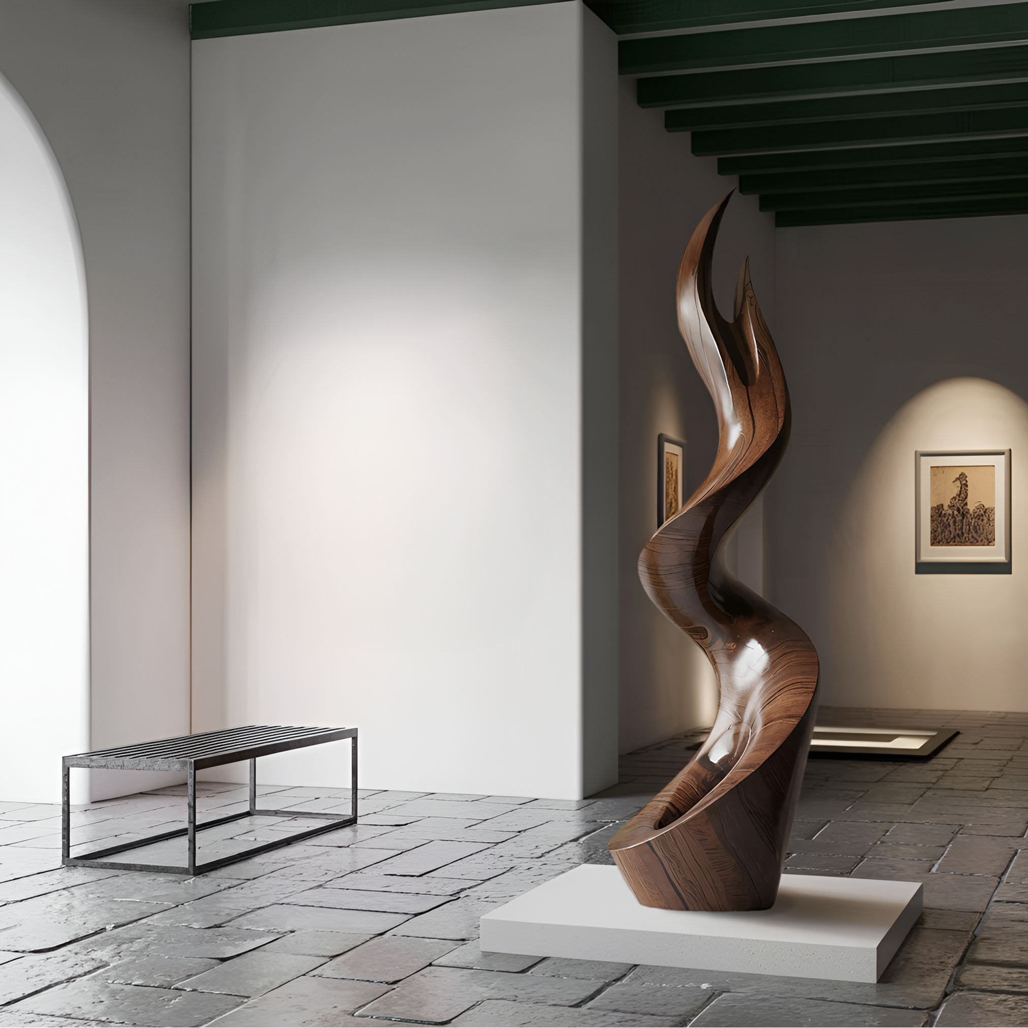 Mid Century Abstract Sculpture For Furniture Wall Art SILDTTNAS017