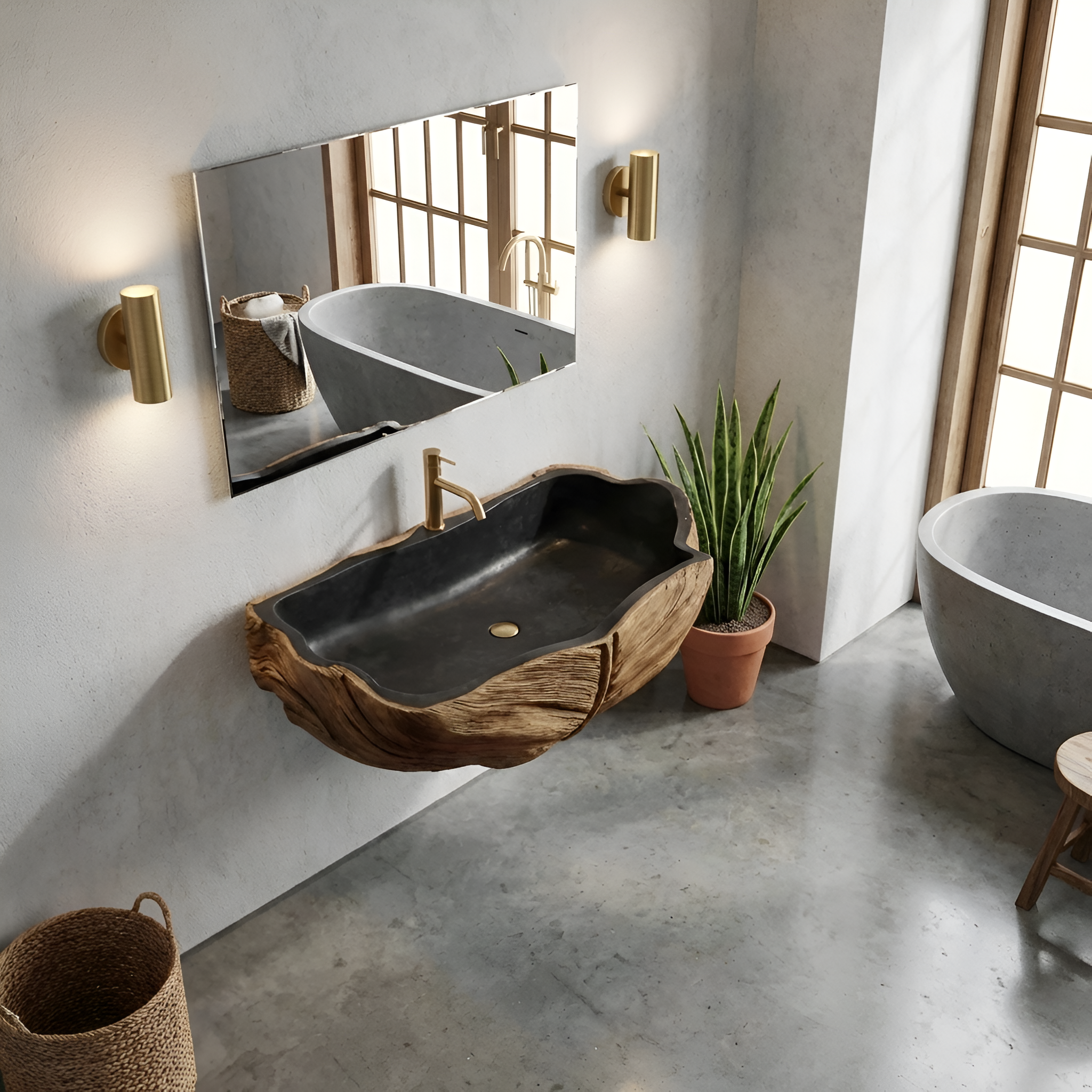 Farmhouse Solid Wood Vanity Sink For Traditional Bathroom Decor SILDTTNVS066