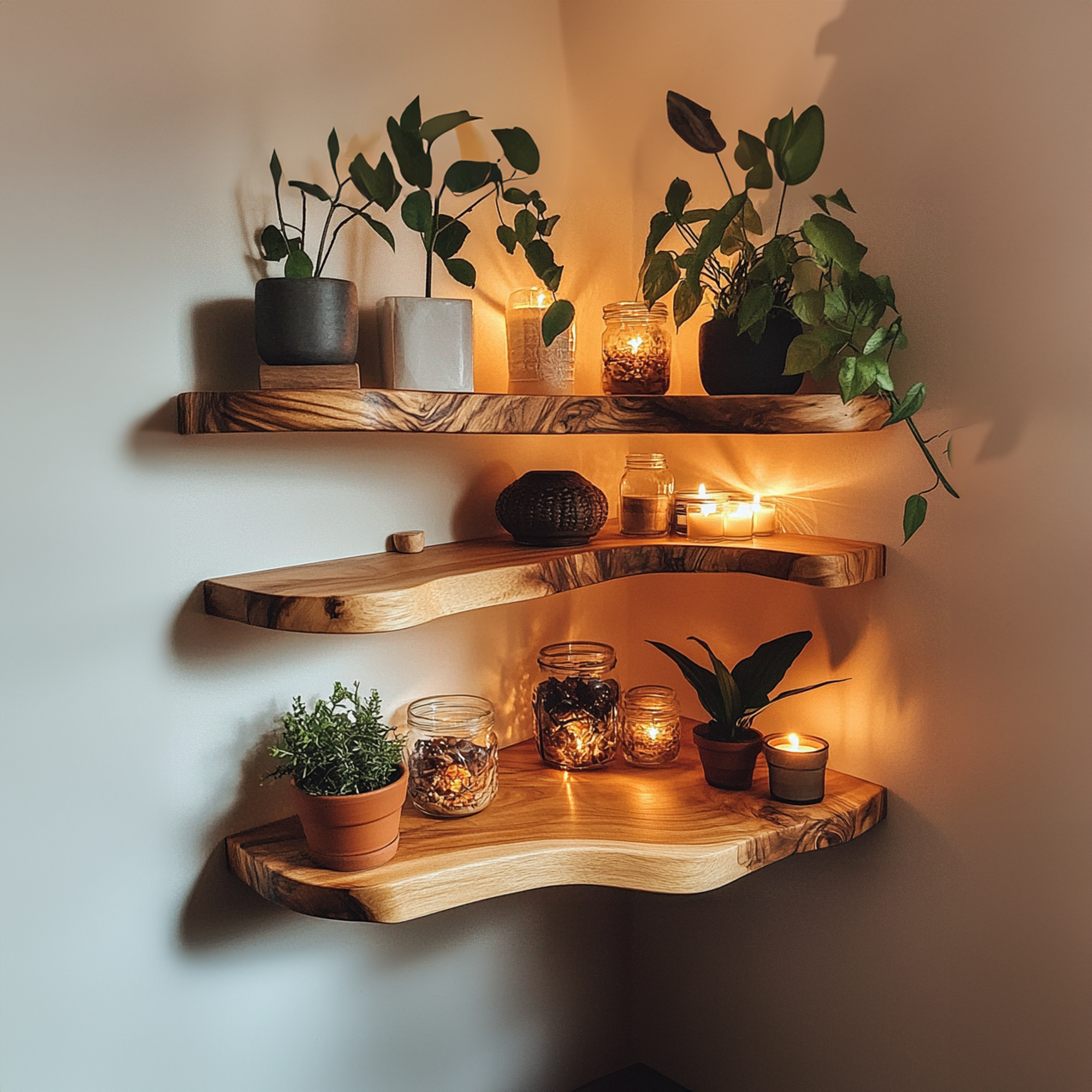 Live Edge Walnut Floating Shelves SINLFL044