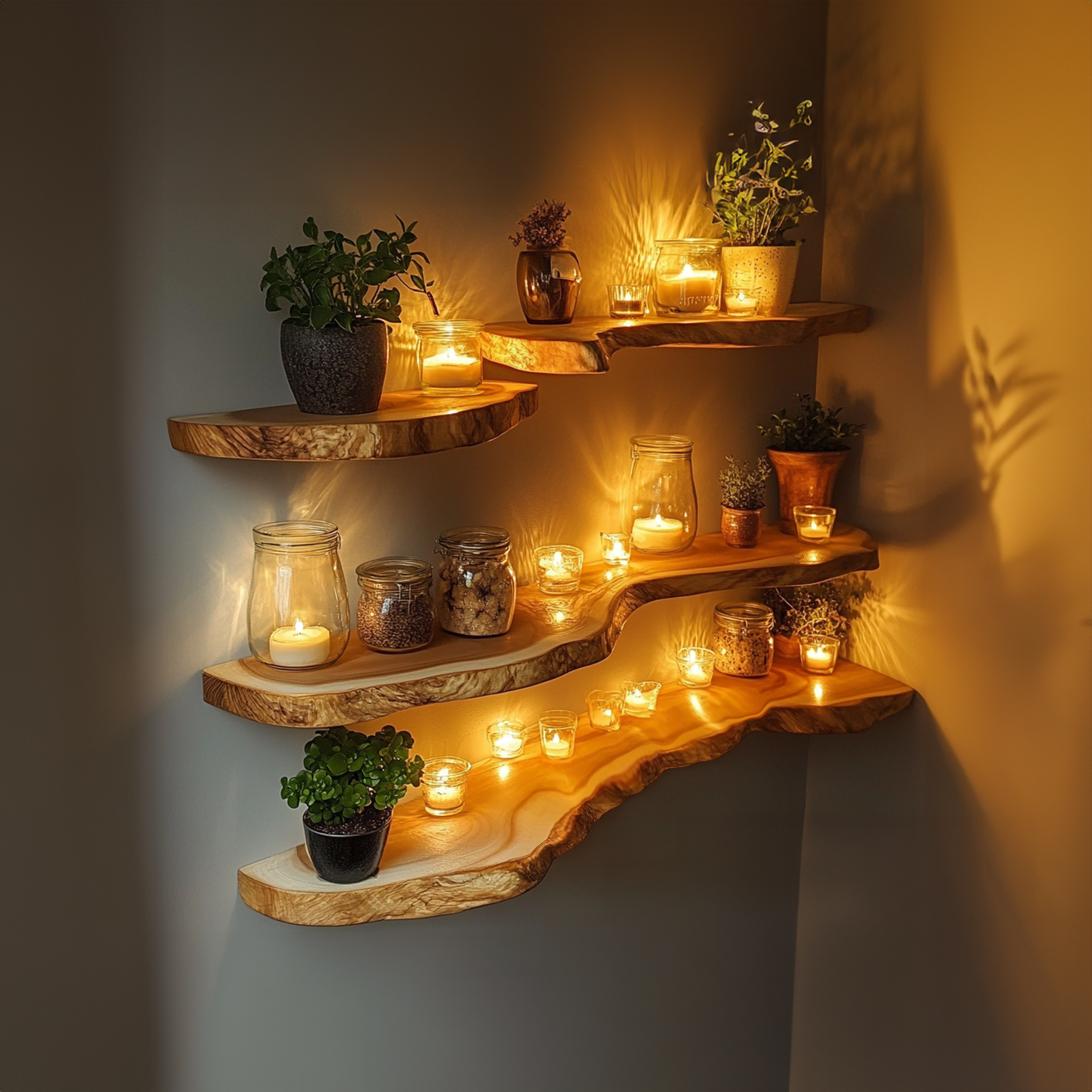Floating Shelf Corner Wall Housewarming Gift SINLFL051
