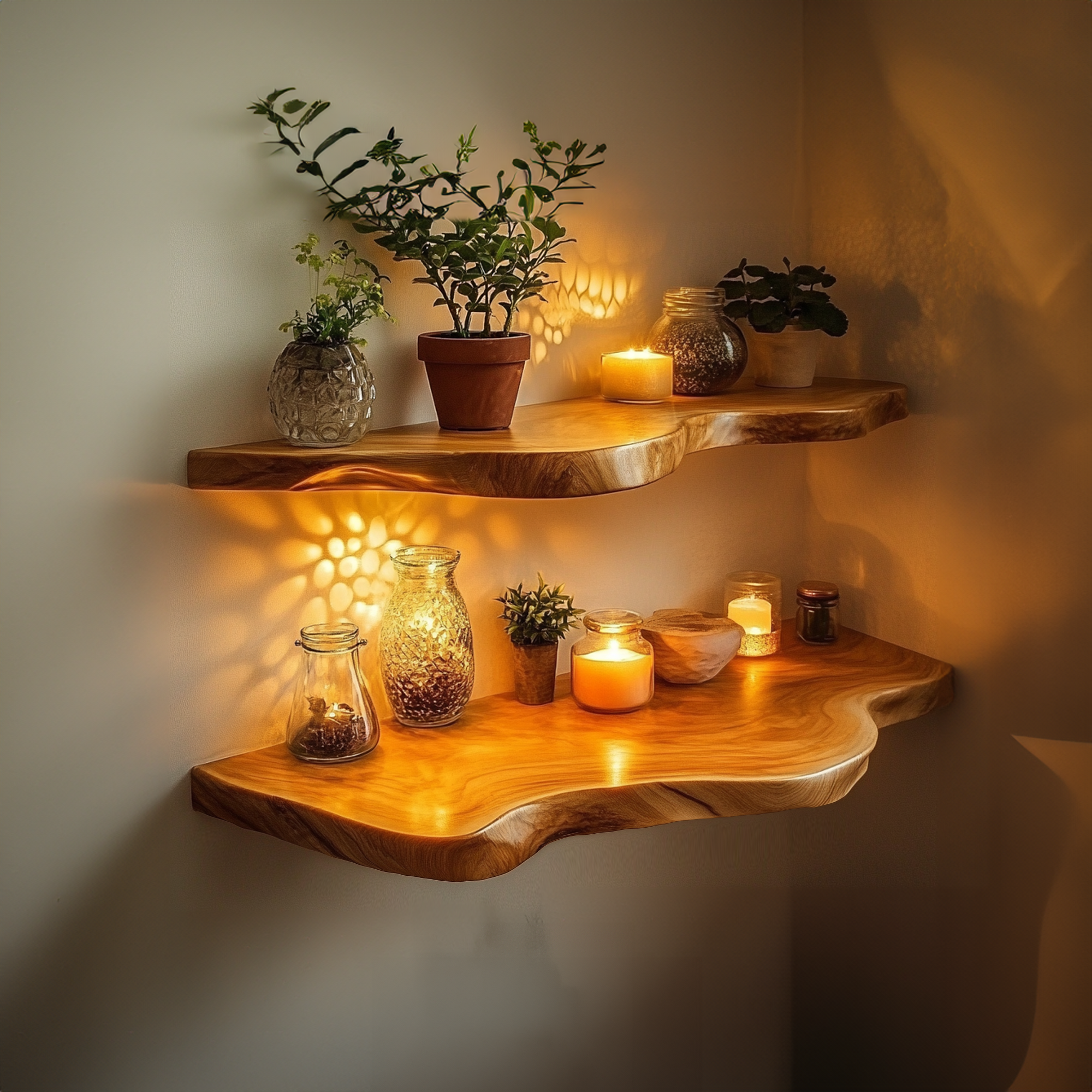 Mid Century Bookcase Live Edge SINLFL049