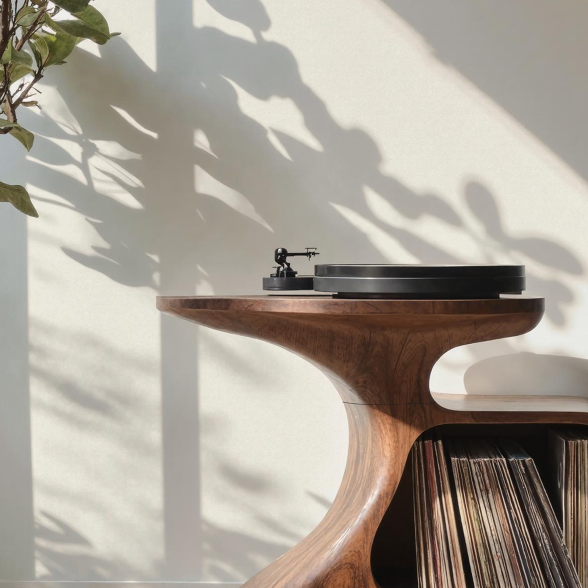 Handcrafted Record Stand Artisan Living Room Decor SILDTRPT031