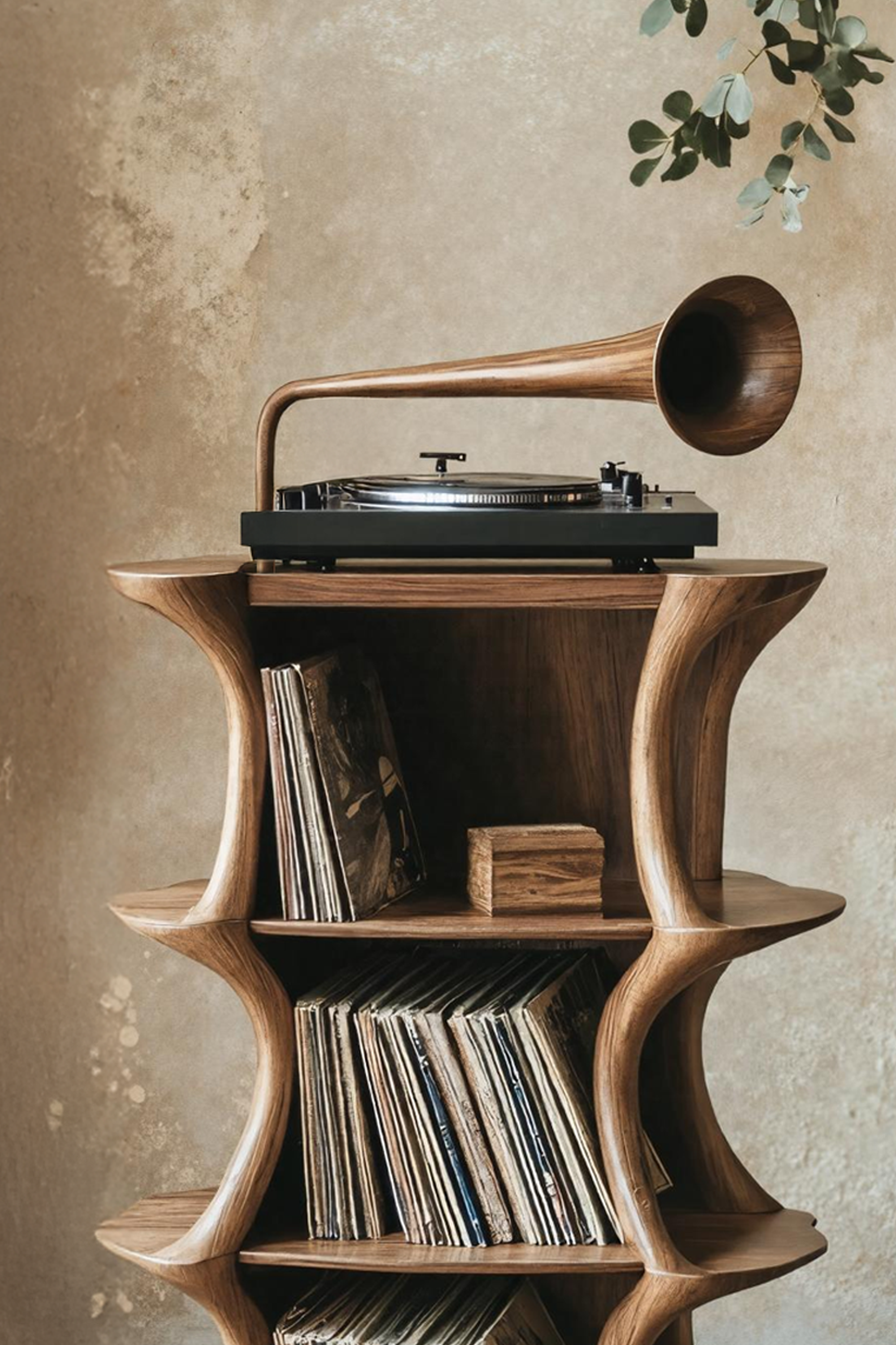Farmhouse Style Record Stand For Entryway Design SILDTTRRPT016