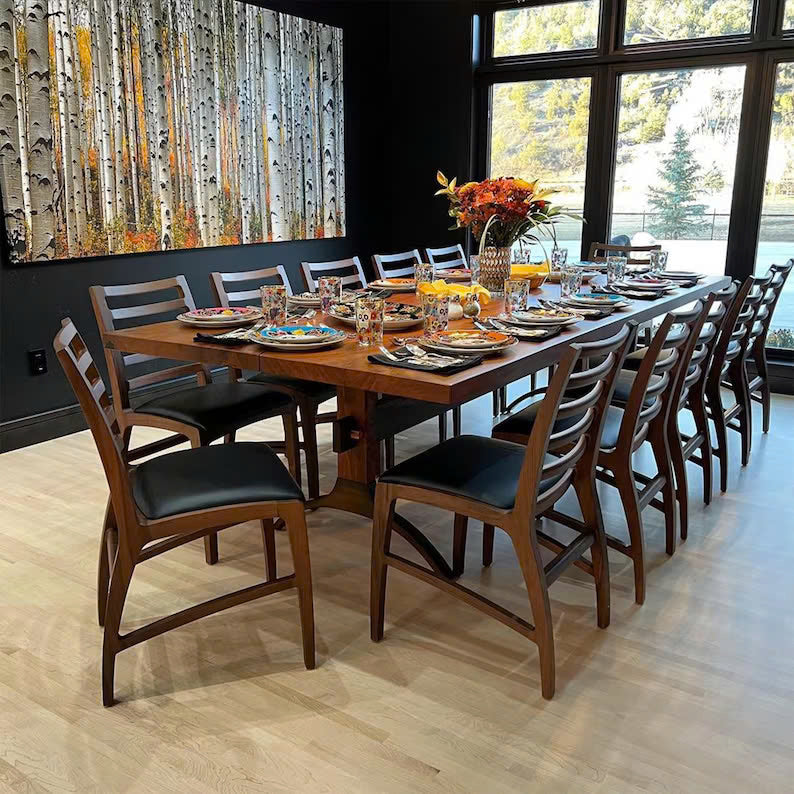 Farmhouse Solid Wood Table Rustic Decor Room Christmas Gift SINLDT001