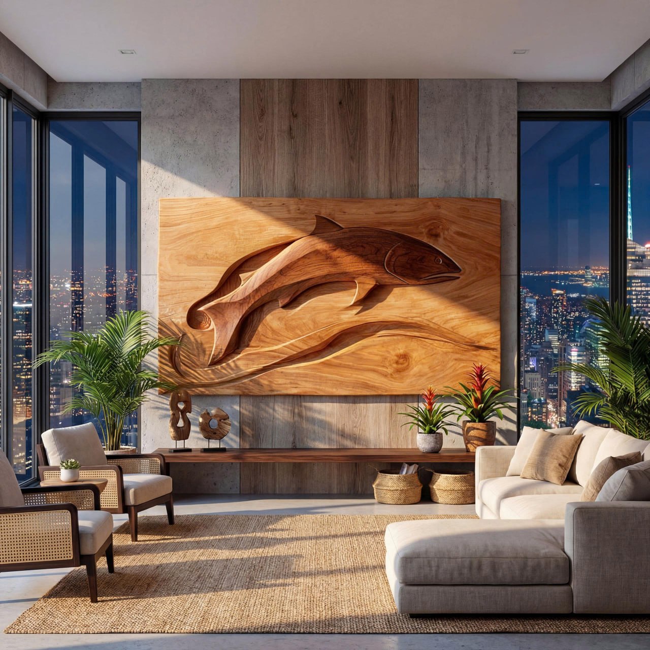 Contemporary Shark Wood Wall Art For Elegant Dining Room Styling SILDTTRWA080