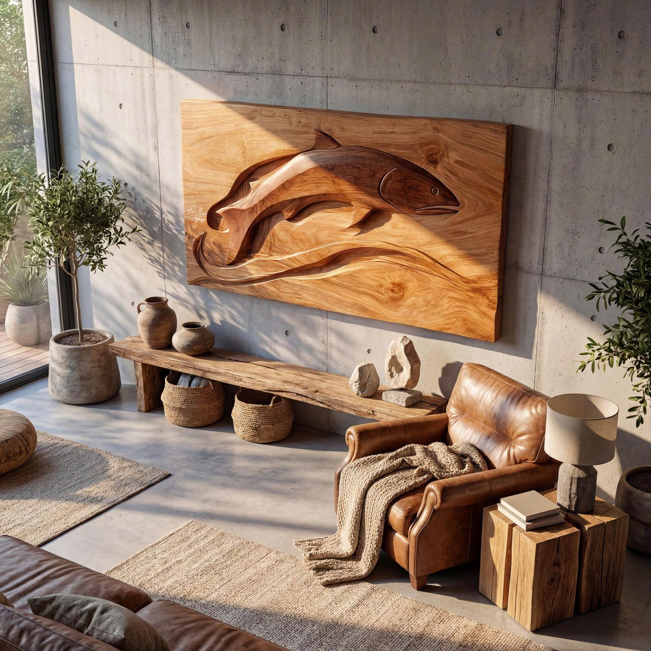 Contemporary Shark Wood Wall Art For Elegant Dining Room Styling SILDTTRWA080