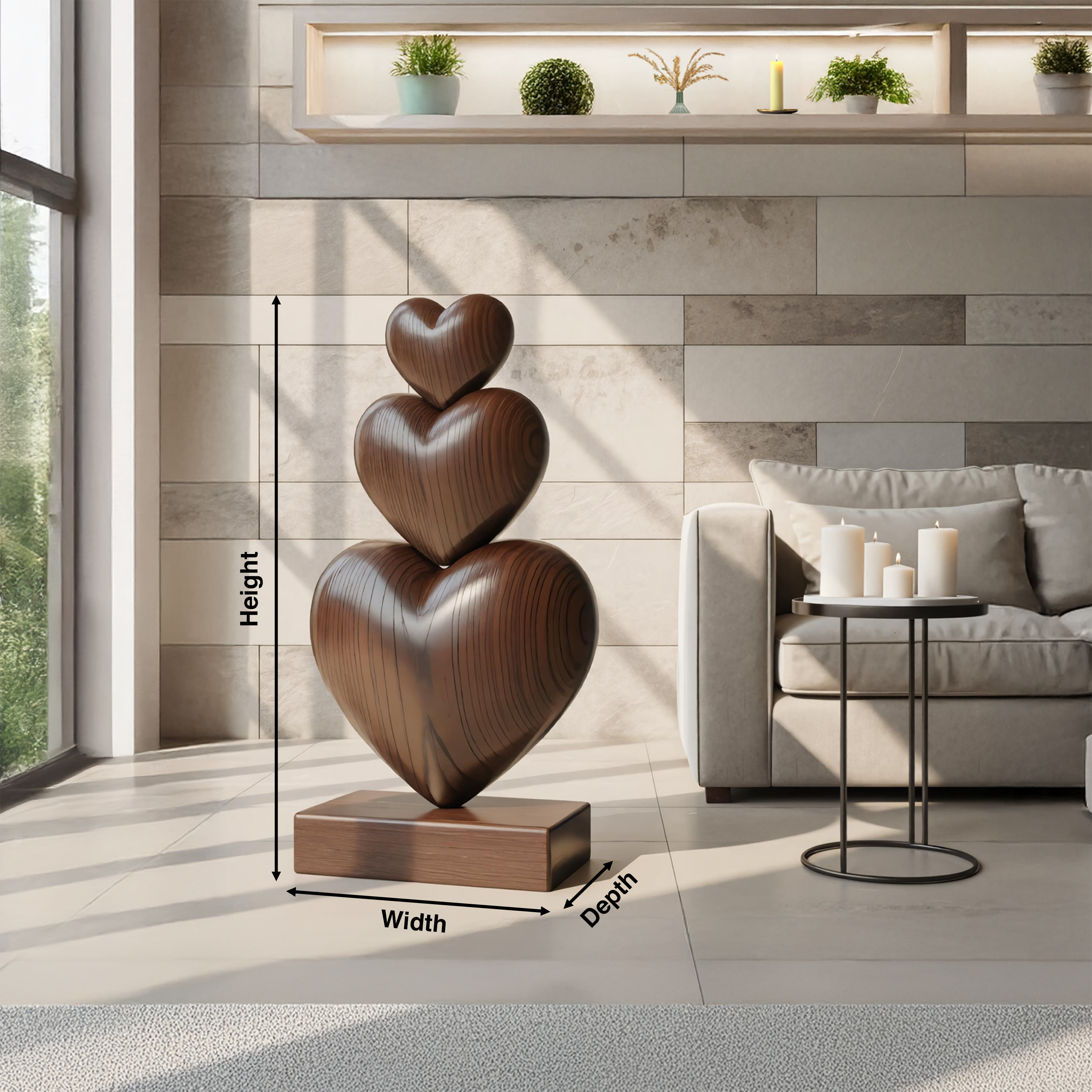 Handcrafted Wooden Sculpture For Furniture Unique Display SILDTTRAS018