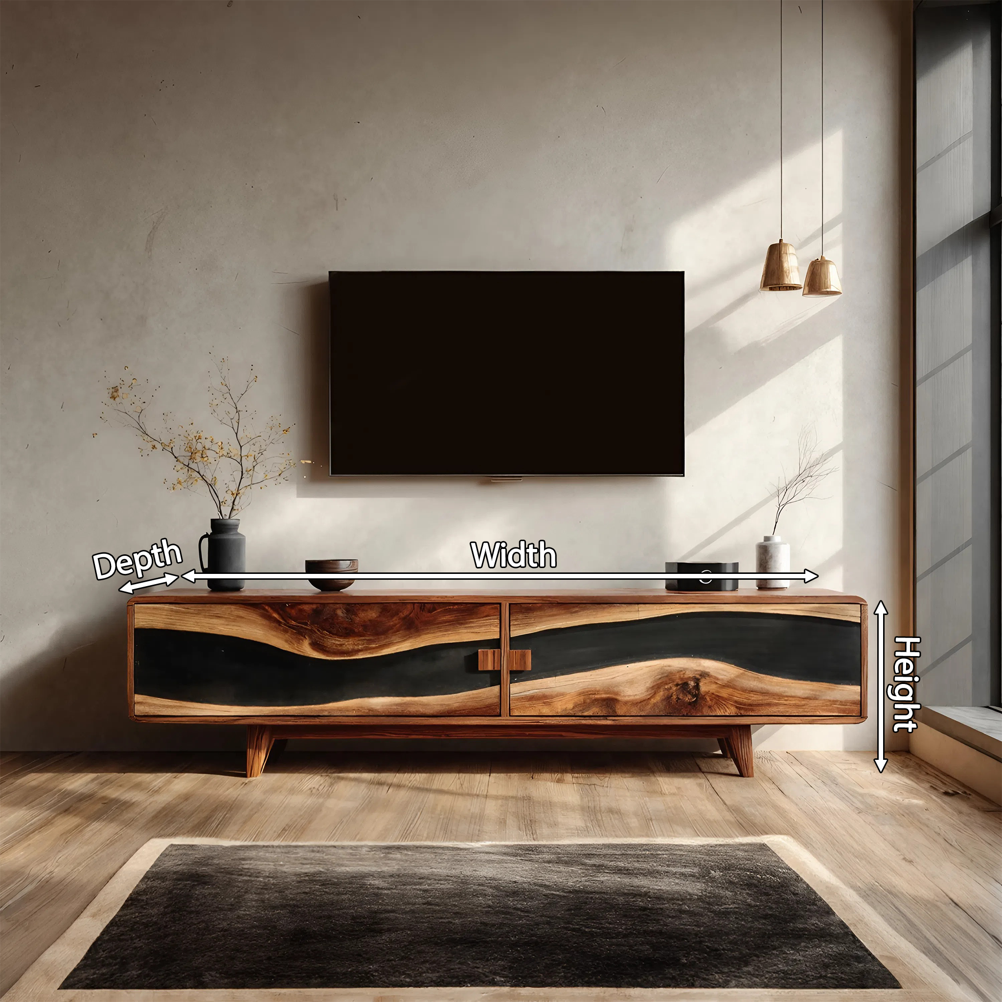 Farmhouse Wooden Entertainment Center For Decor SILDTTNTVC099