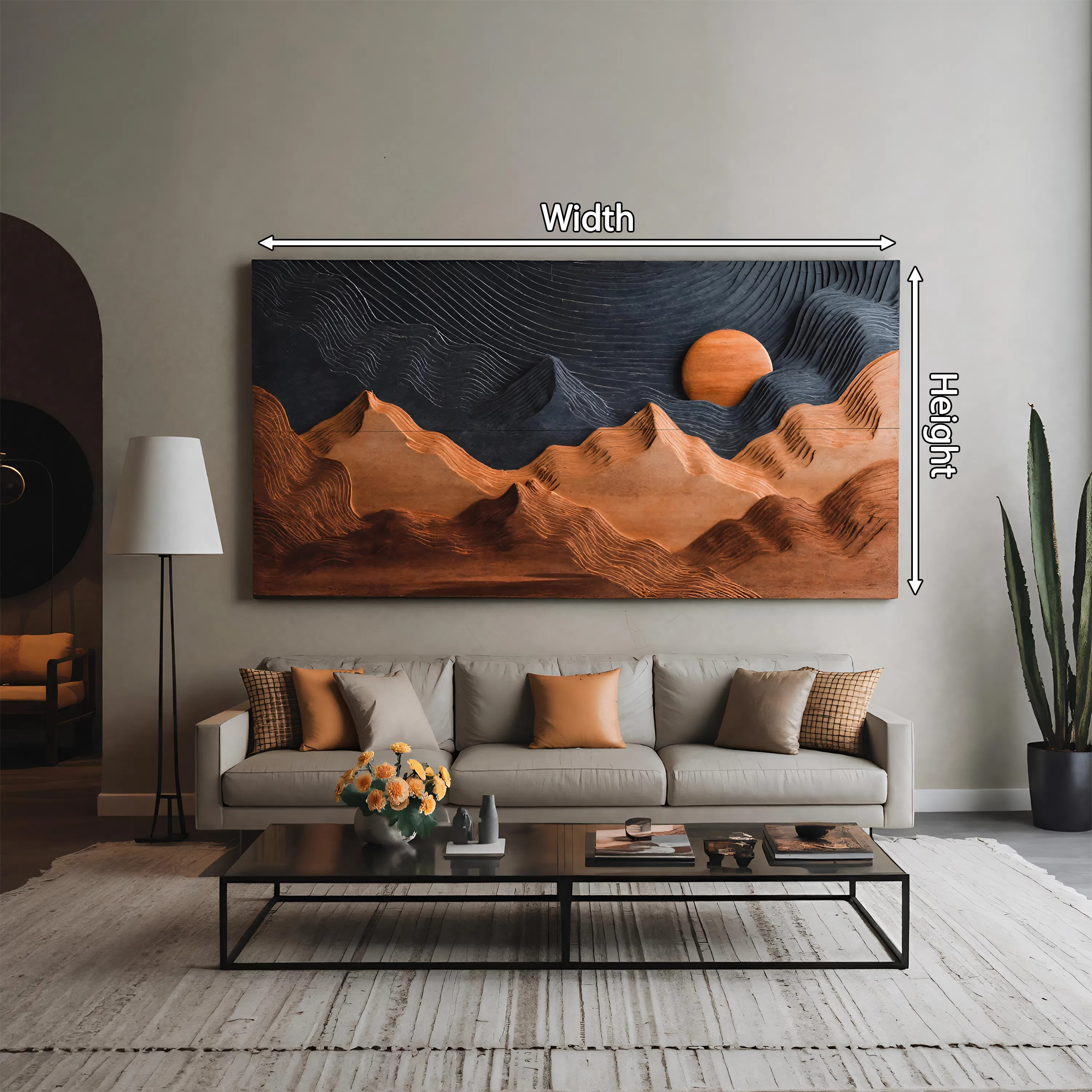 Sunrise Over Mountain Wall Sculpture For Home Decor RTTHTTWA067