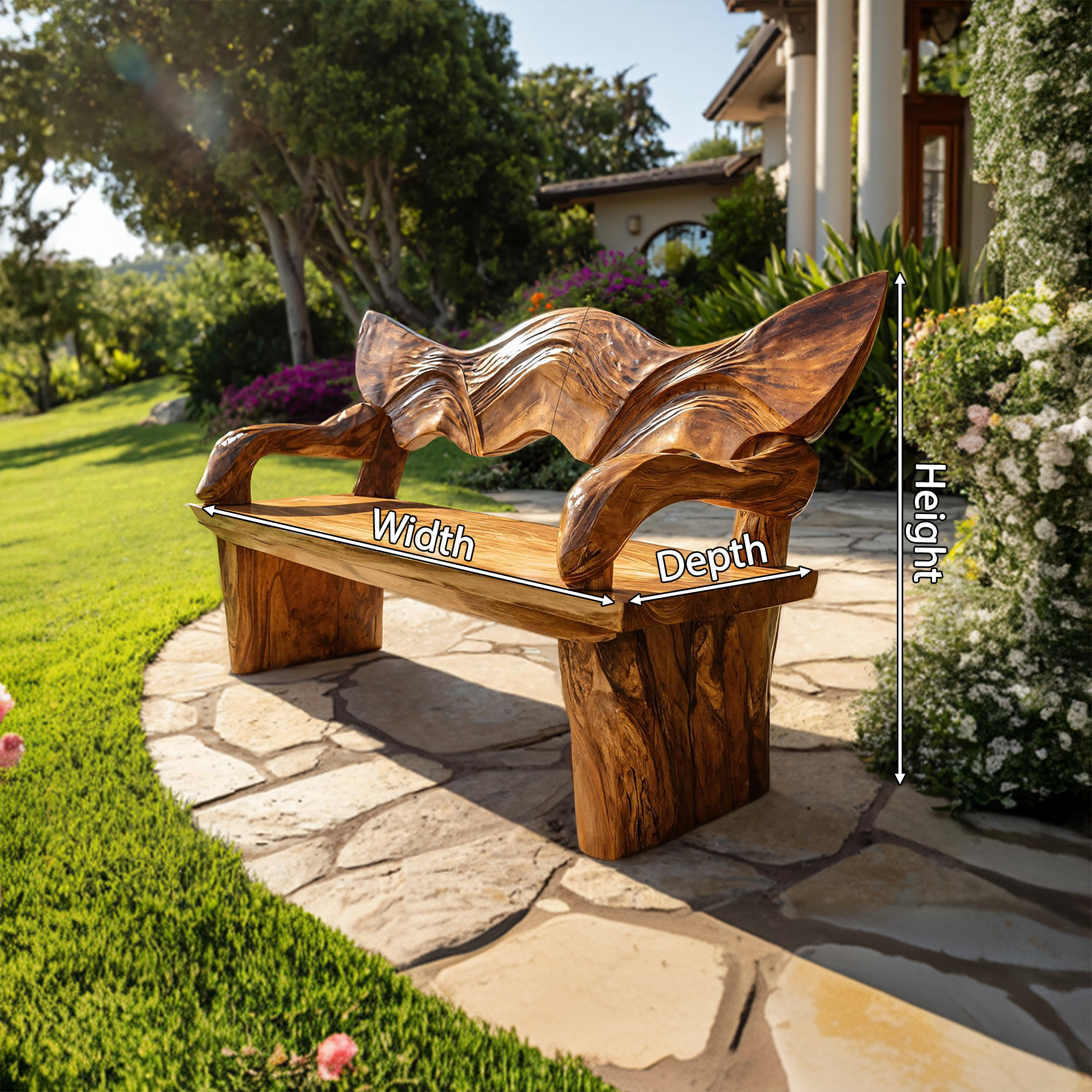 Rustic Live Edge Wood Bench For Entryway Interior Space SILDTTRBEN049