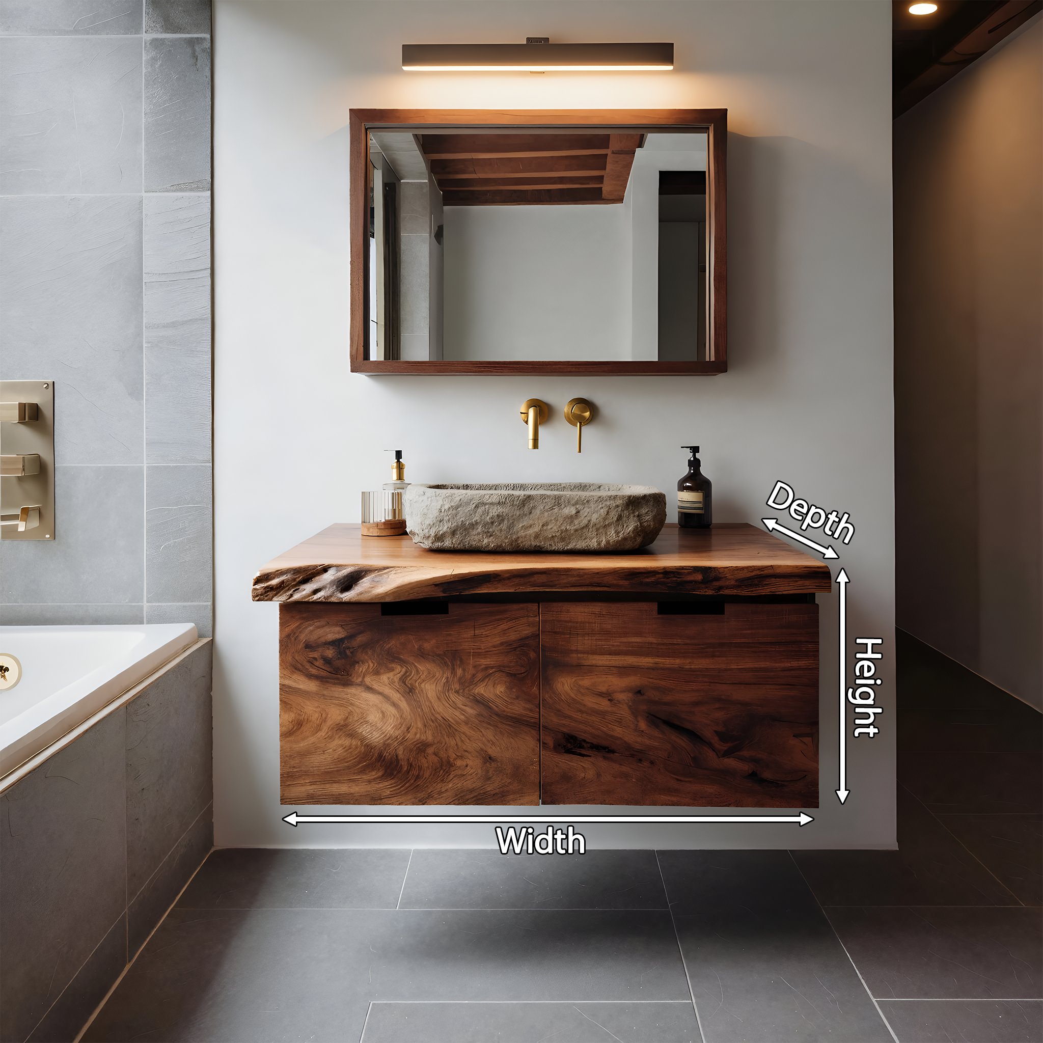 Contemporary Floating Bathroom Vanity For Bathroom RTTHTTBRV004