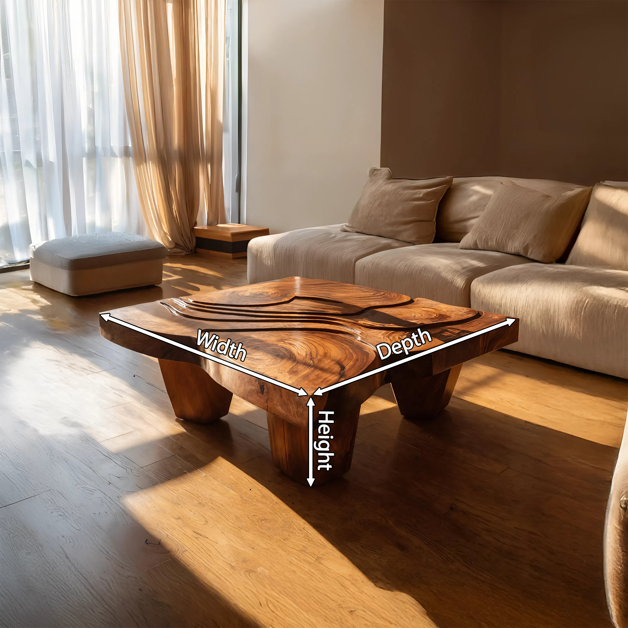 Modern Farmhouse Abstract Coffee Table For Living Room Decor SILDTTRCF088