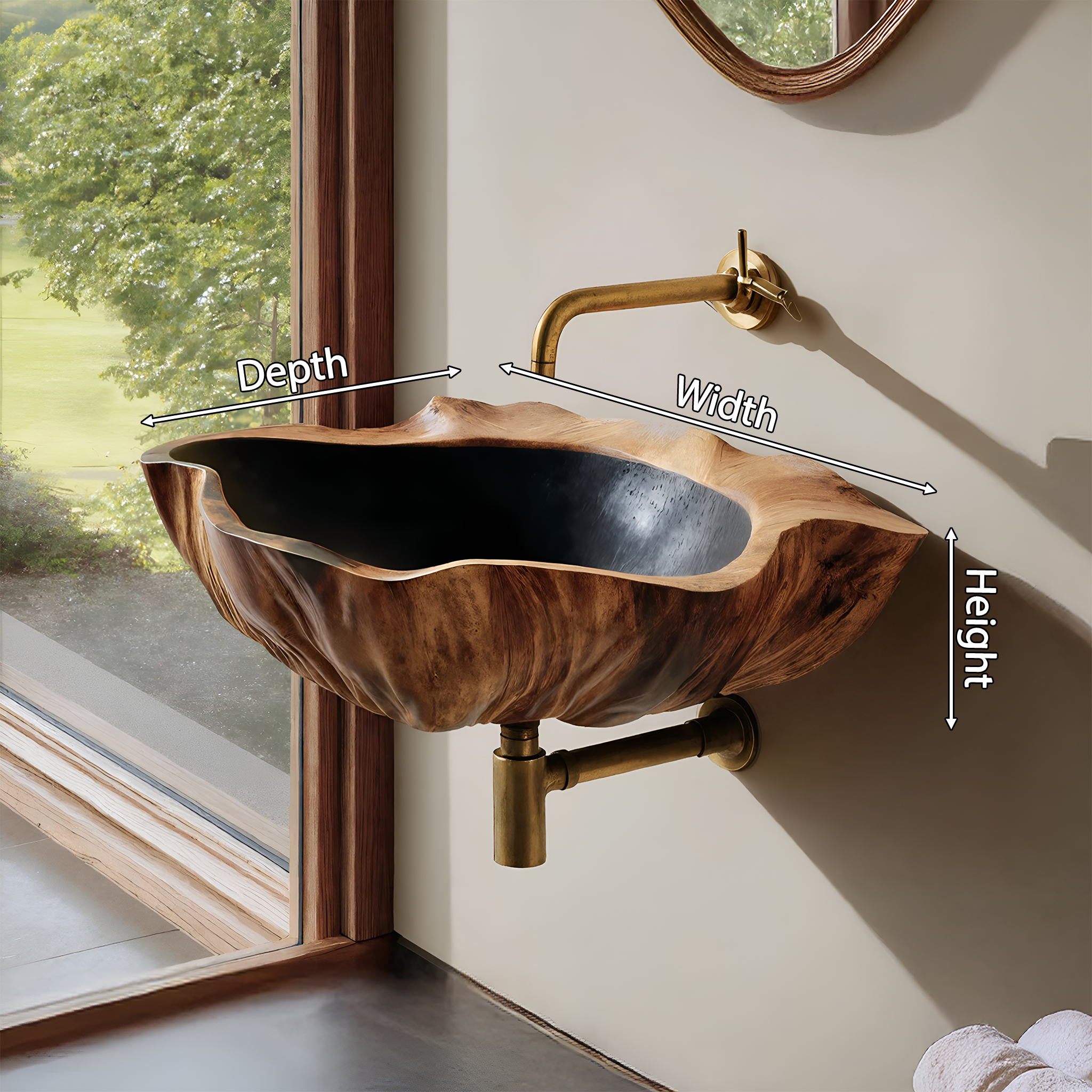 Modern Wall Mounted Wooden Bathroom Sink For Sleek Bathroom Furniture SILDTTNVS080