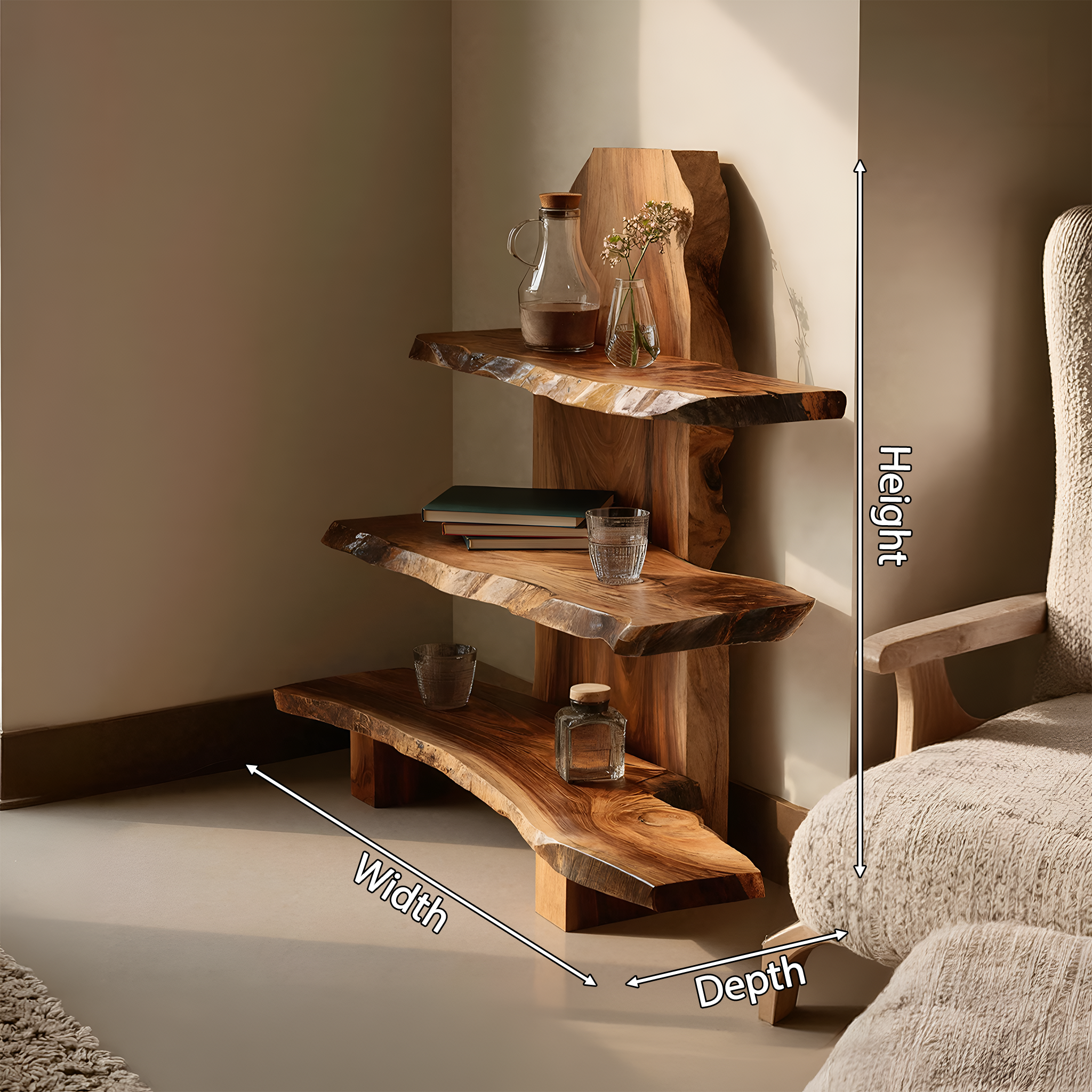 Contemporary Handmade Spice Shelf For Kitchen Storage And Decor SILDTTNFGS014