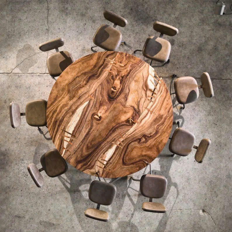 Round Kitchen Table Custom Decor Kitchen Gift SINLDT003