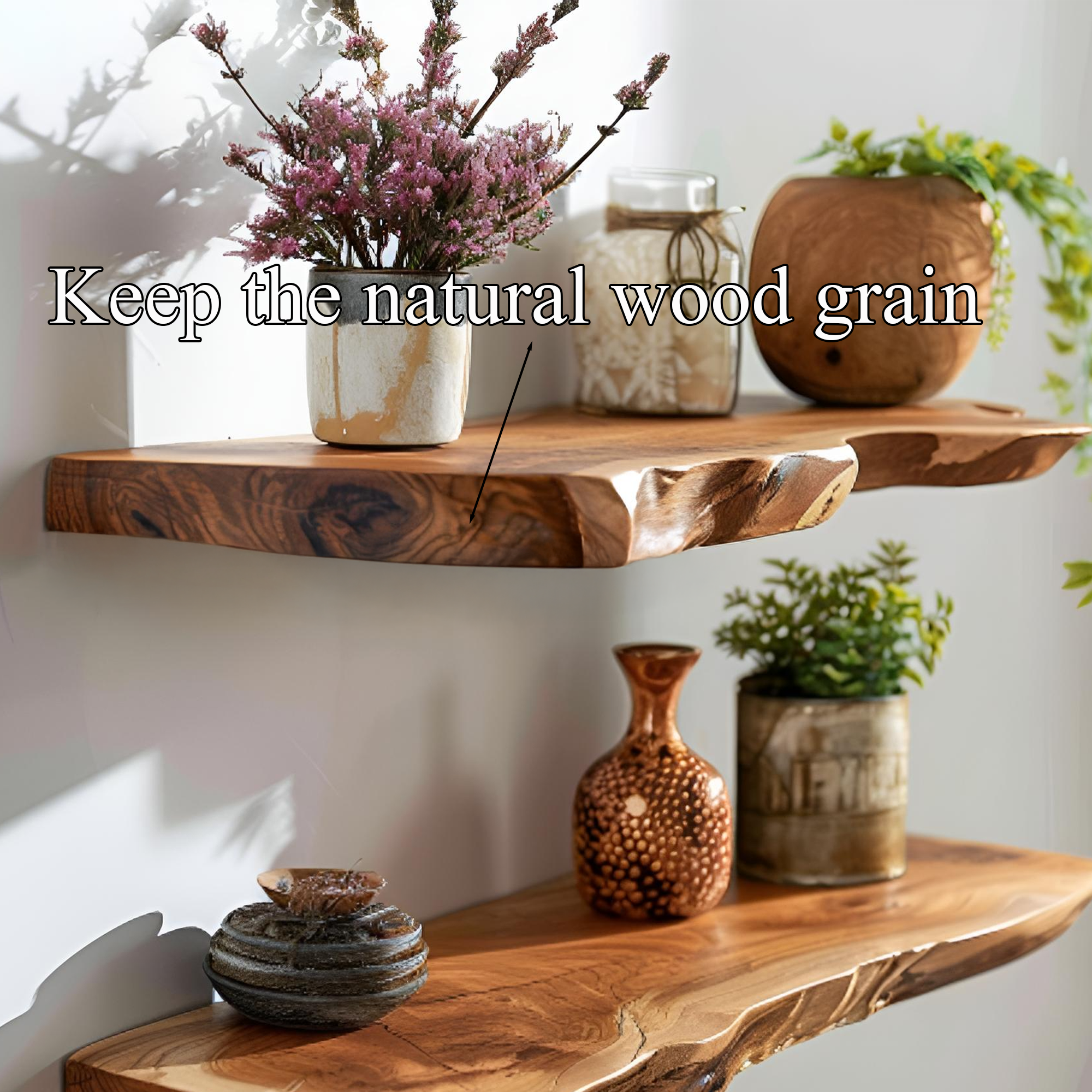 Floating Wall Shelf Handmade And Custom Decor Living Room Gift SINLFL059