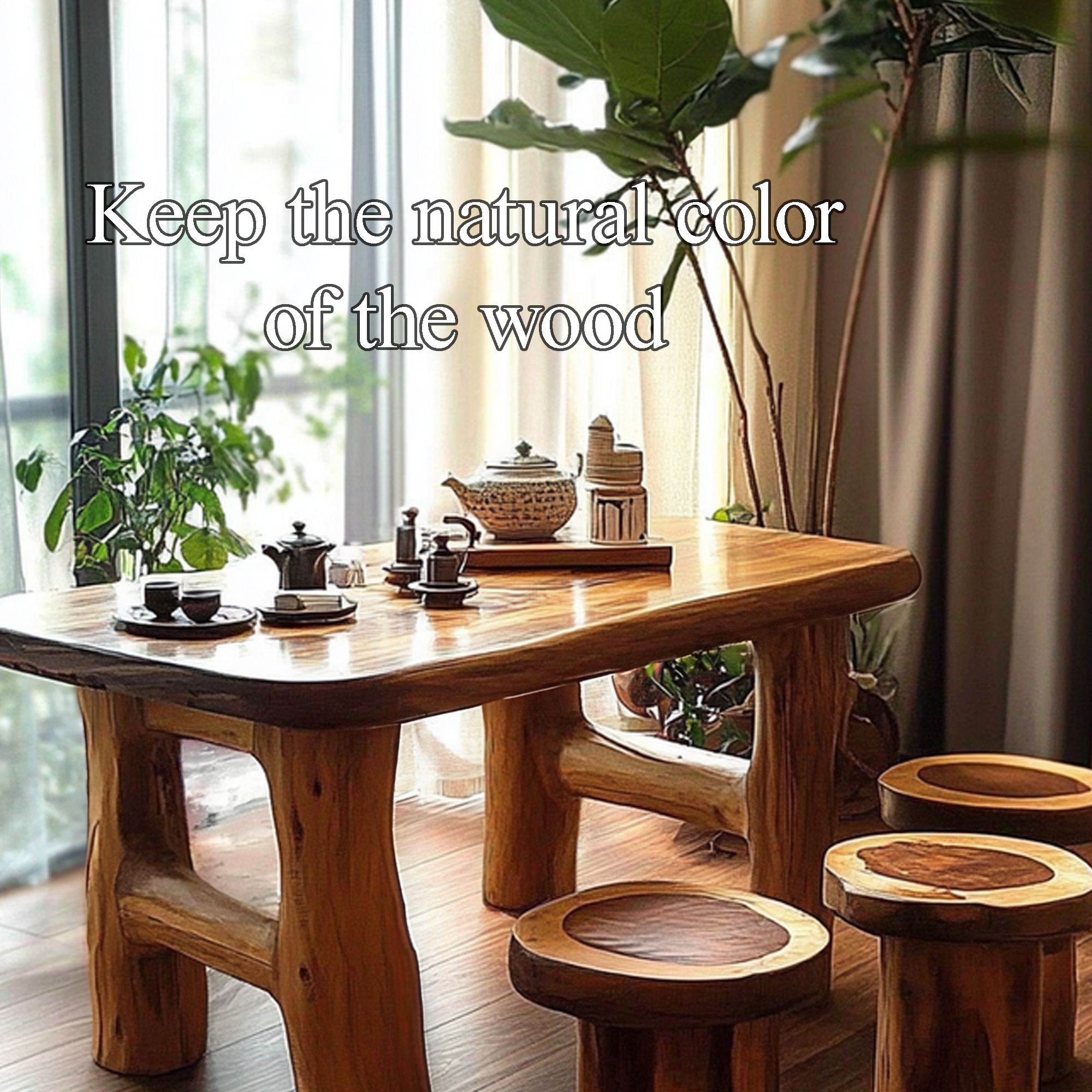 Handmade Table Set Tea Table Set Rustic Decor Living Room Gift SINLDT011