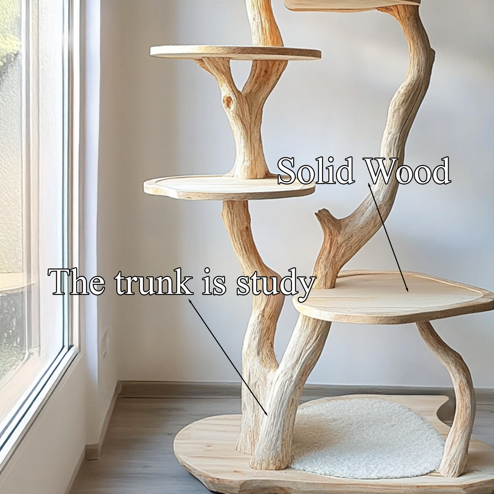 Handcrafted Cat Shelf Custom Cat Toy Shelf Solid Wood Decor Home Gift SINLTT017