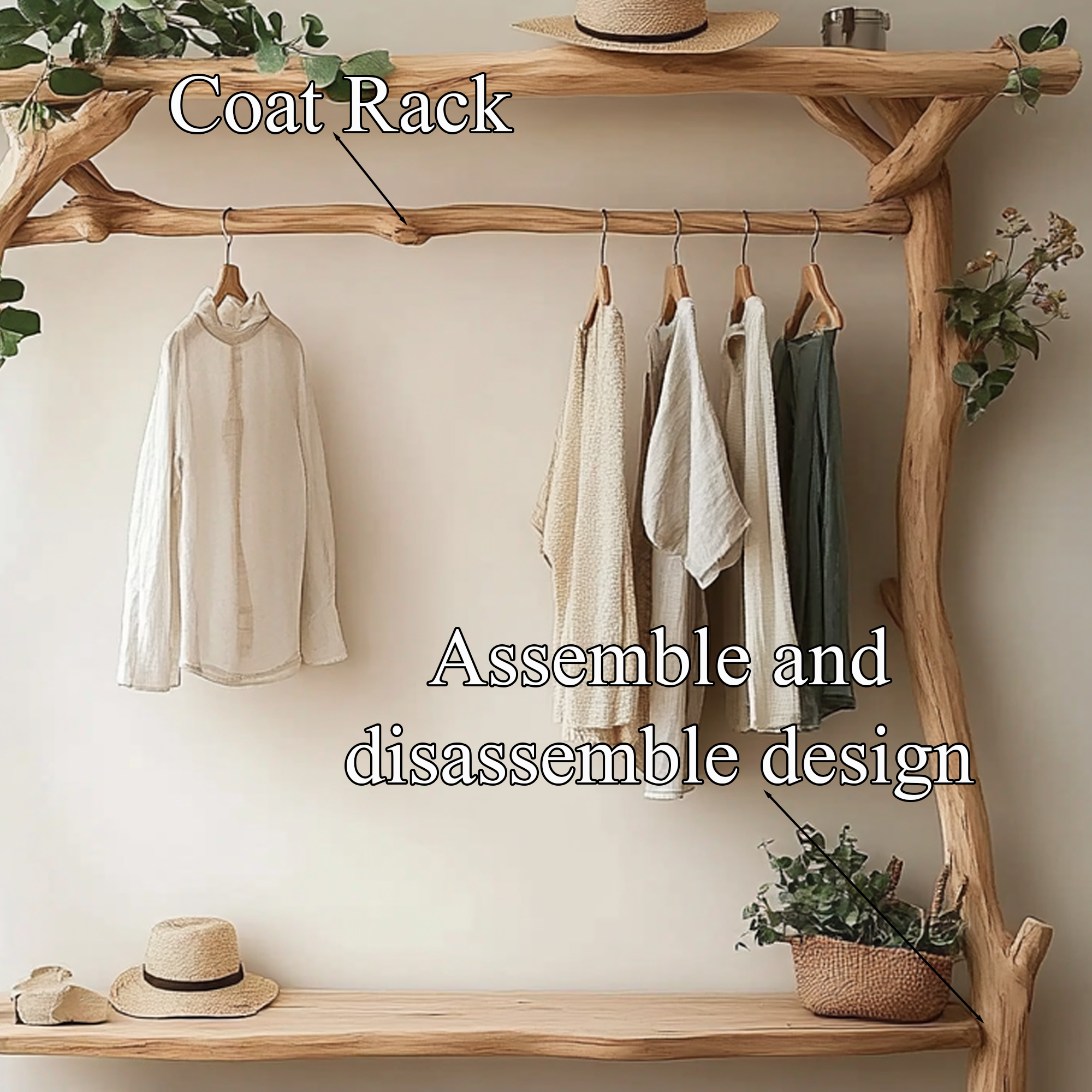 Handcrafted Hanging Shelf Vintage Style Decor Clothes Room Gift SINLTB146