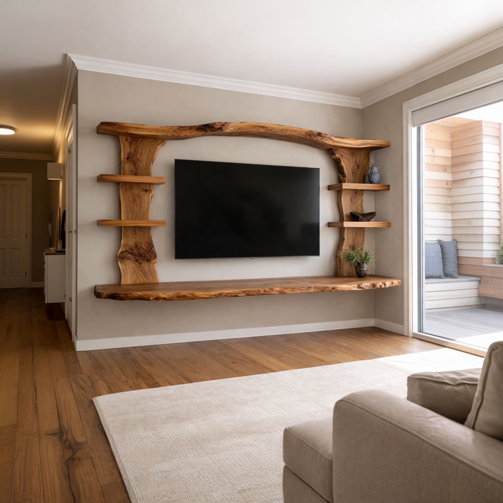 Organic Modern Floating TV Unit For Living Room And Lounge SINLKIFL434