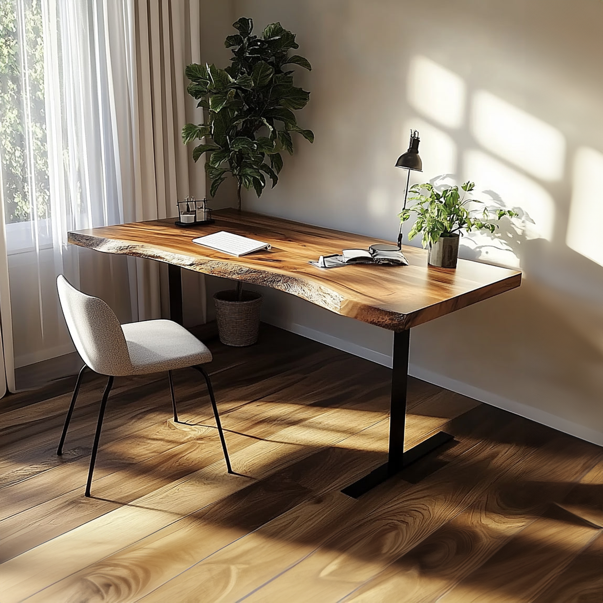 Rustic Contemporary Desk Bedroom And Office Area SINLKIDK021