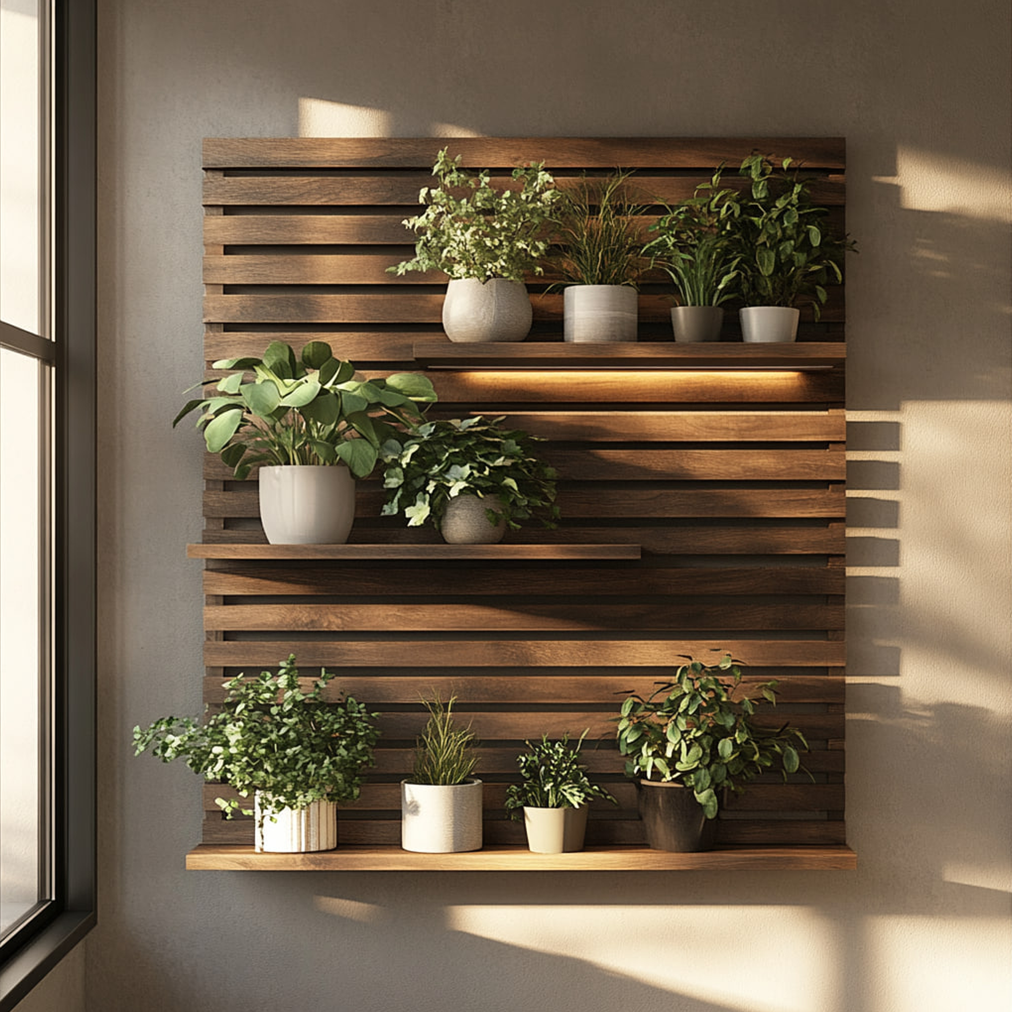Modern Wooden Wall Planter Shelf Living Room Or Hallway SINLKIFL229