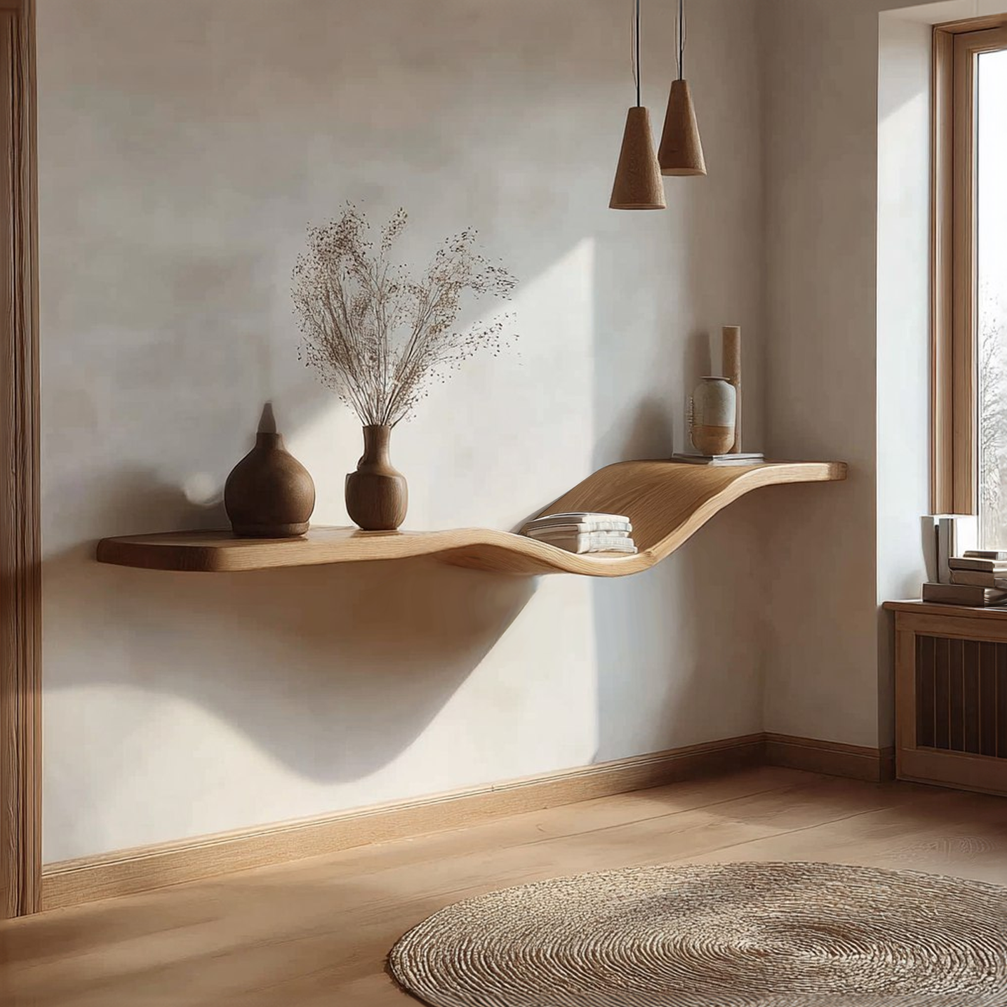 Organic Modern Wave Shelf Living Room Or Bedroom SINLKIFL266