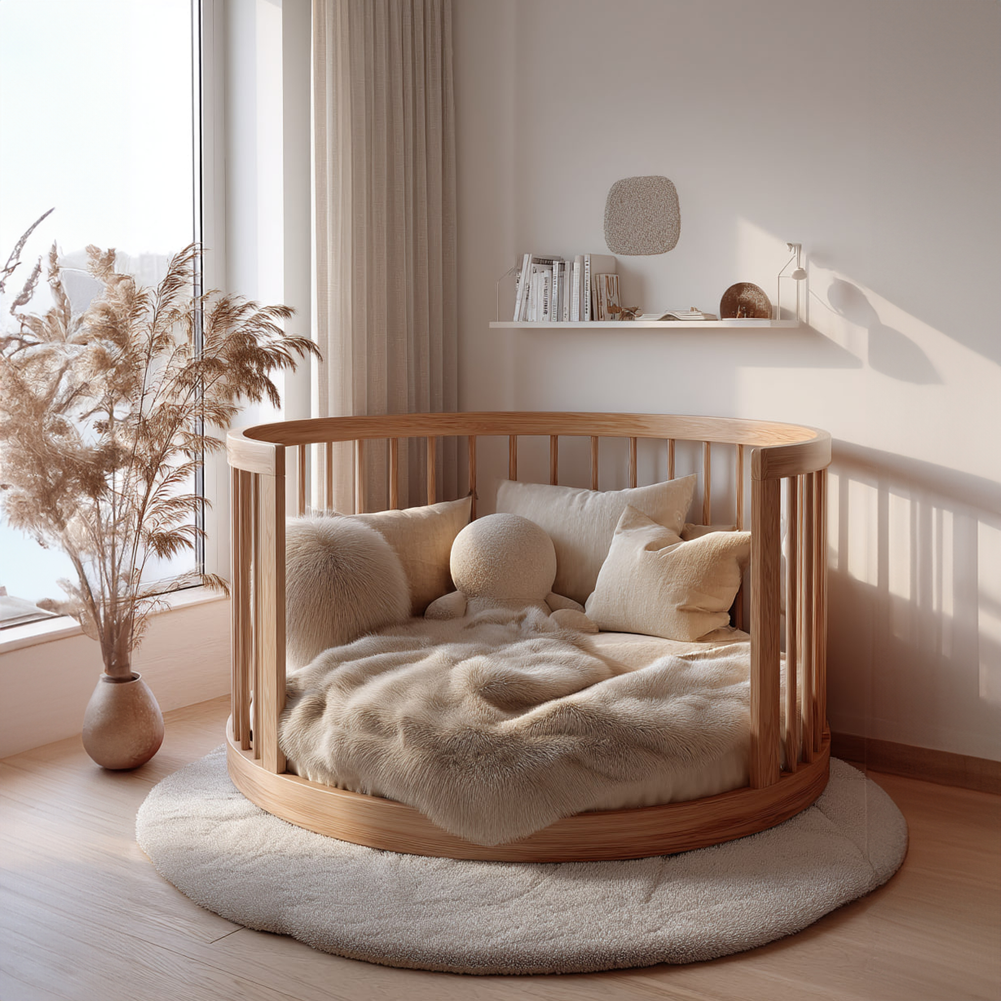 Scandinavian Round Daybed Kids Room Nursery SINLKIWB51
