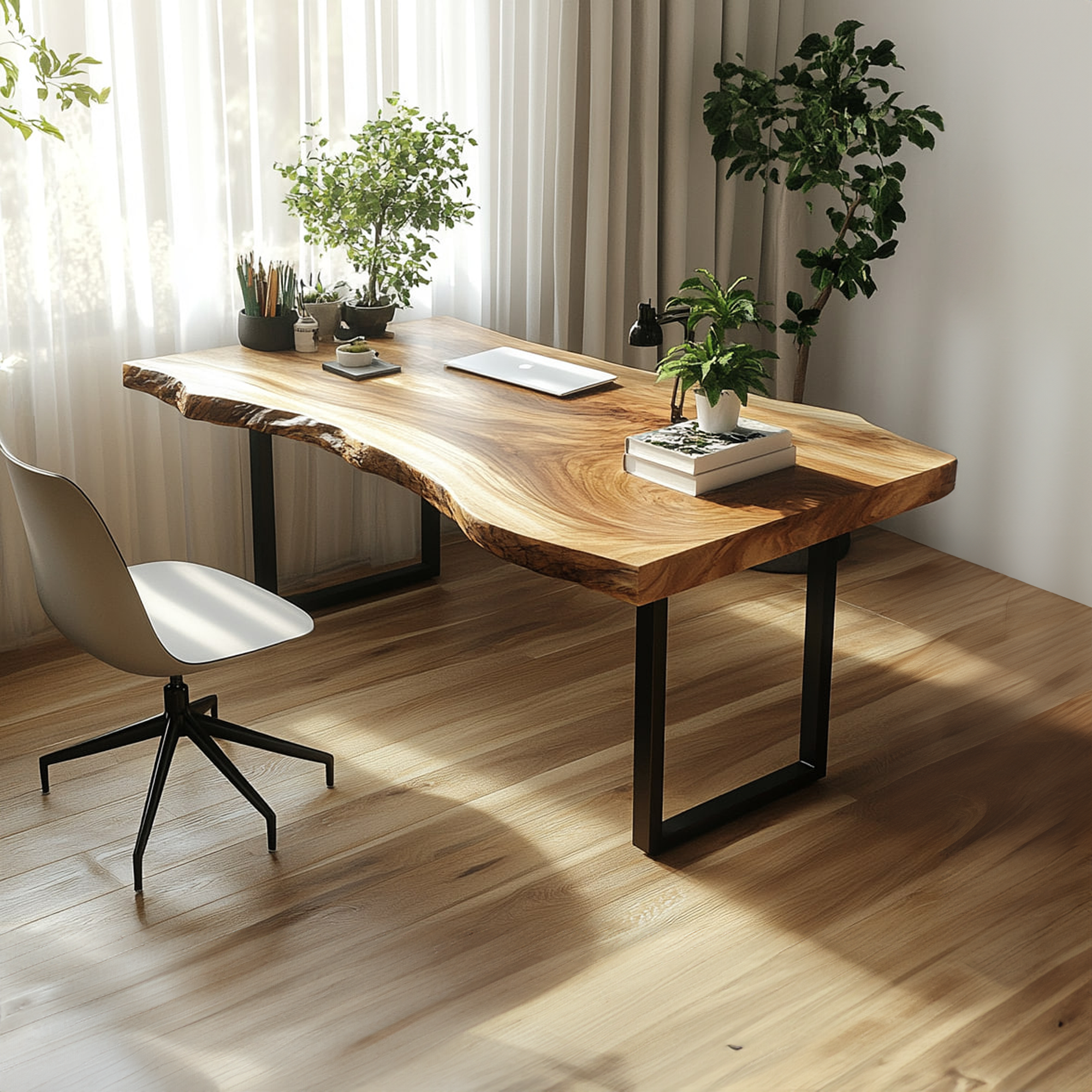 Natural Contemporary Office Desk Home Office And Study Room SINLKIDK032