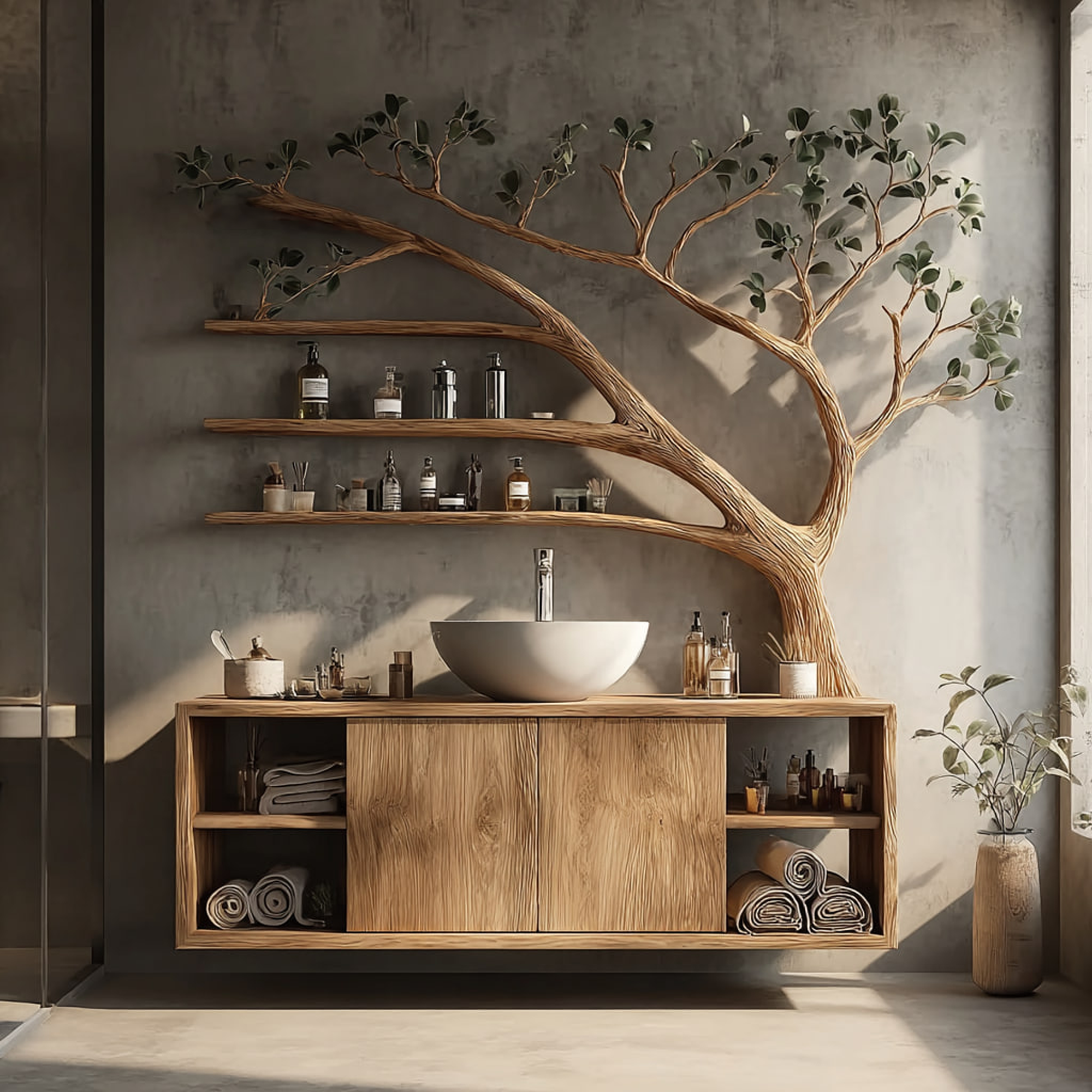 Rustic Tree Branch Vanity Bathroom Or Spa Room SINLKITBB014