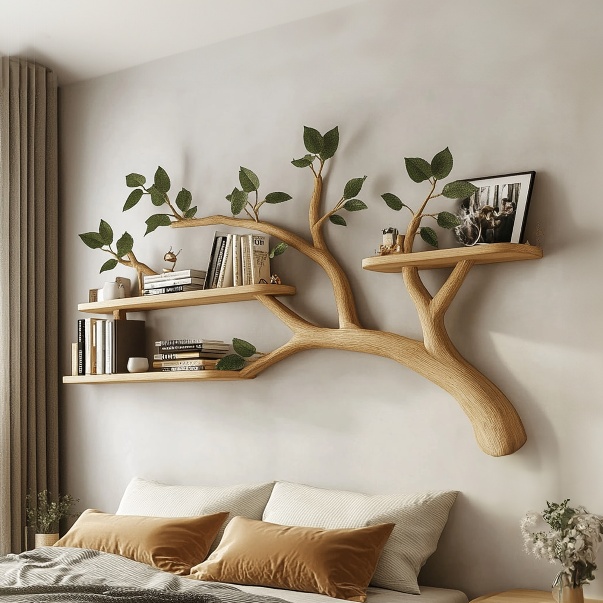 Mid Century Tree Branch Shelf Modern Living Space SINLKITBS046