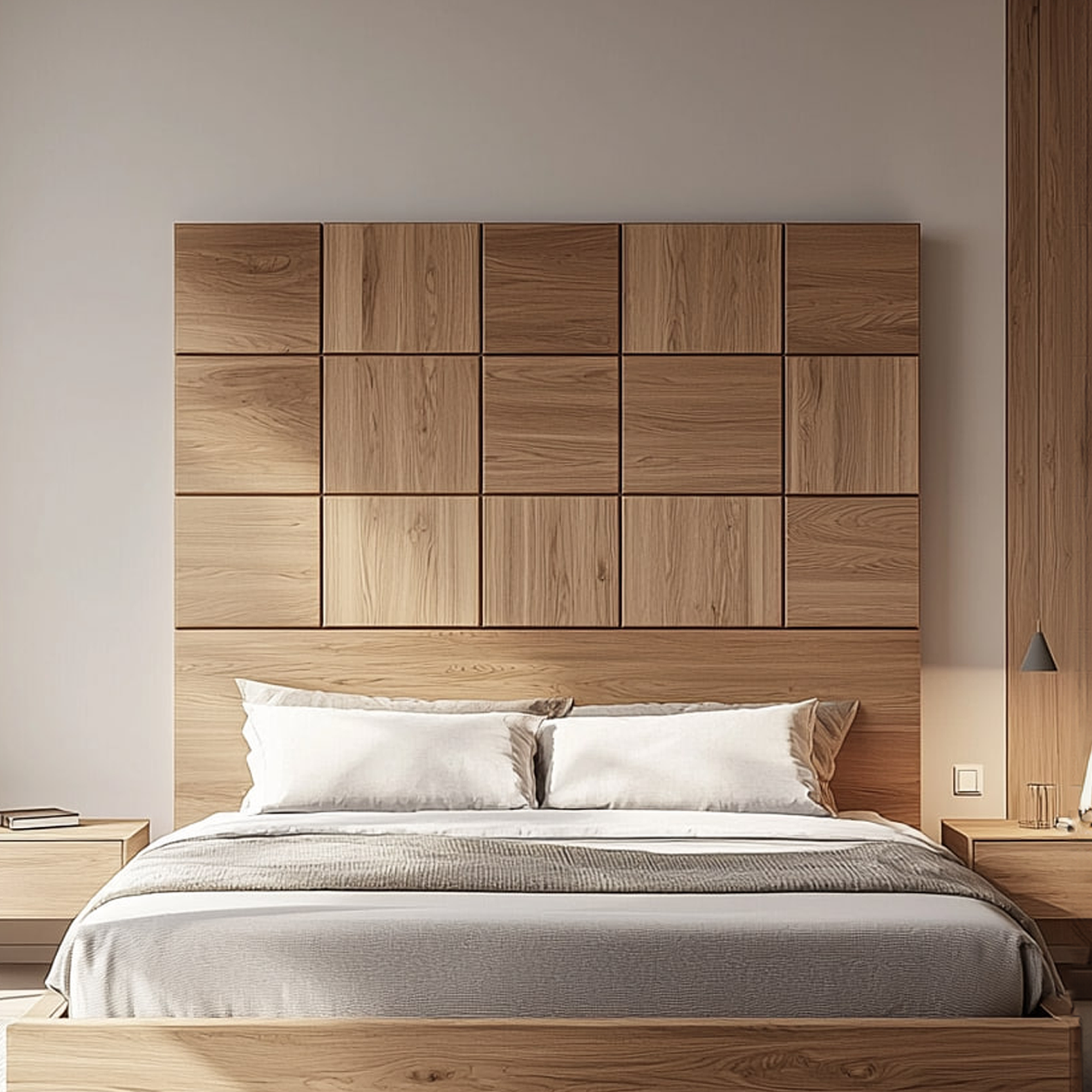 Rustic Wooden Headboard Bedroom Wall Accent SINLKIDH009