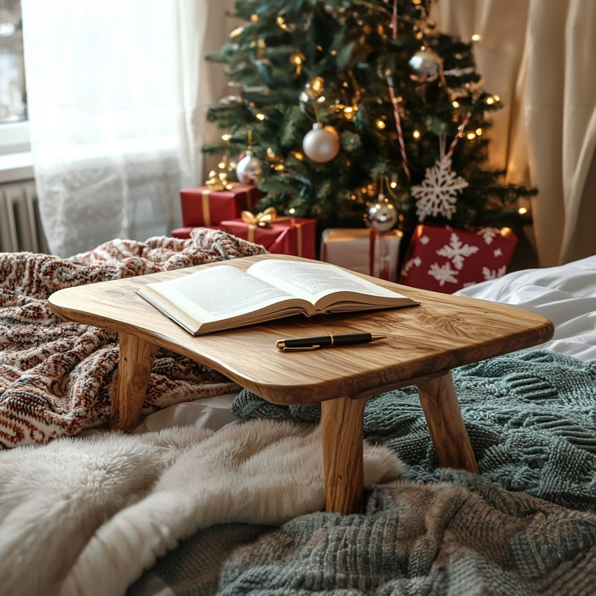 Rustic Live Edge Rustic Breakfast Table Cozy Bedroom SINLKIDK069