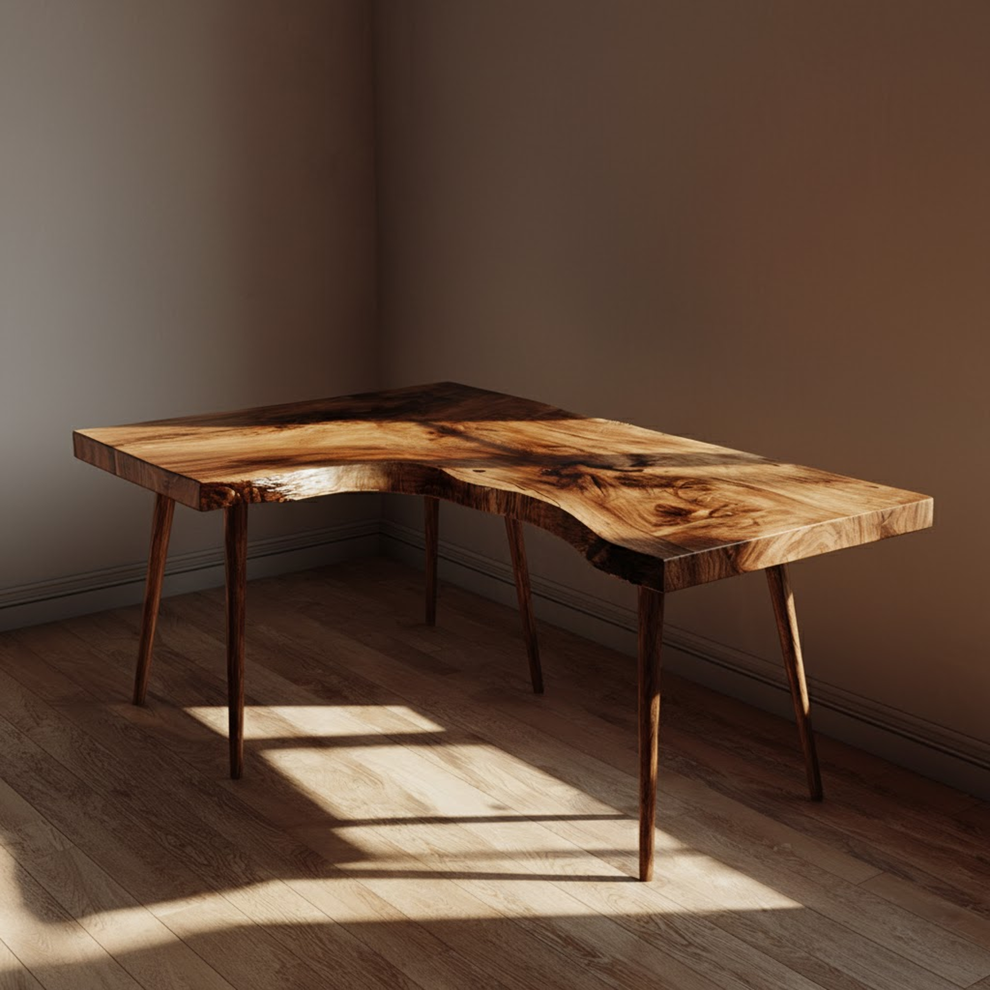 Rustic Organic Corner Office Desk Studio And Reading Room SINLKIDK073