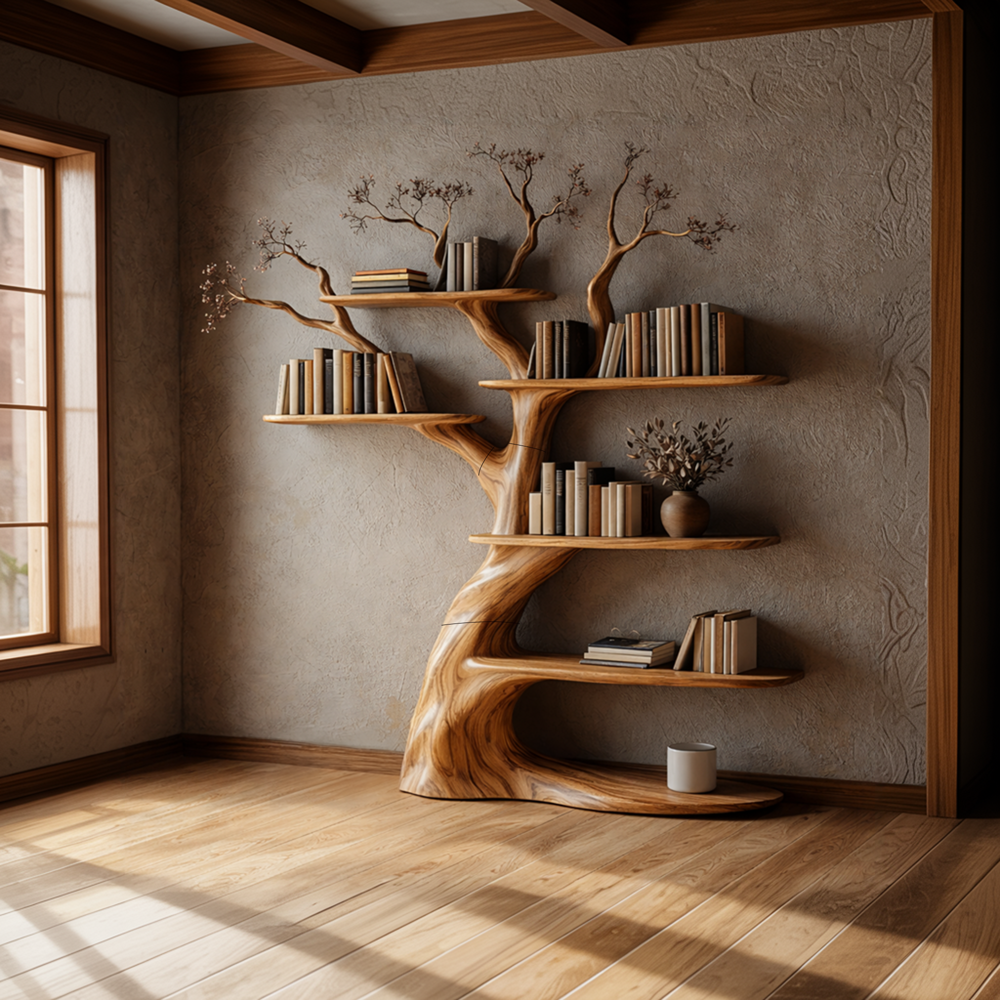 Artisan Tree Inspired Bookshelf Home Decor SINLKITB634