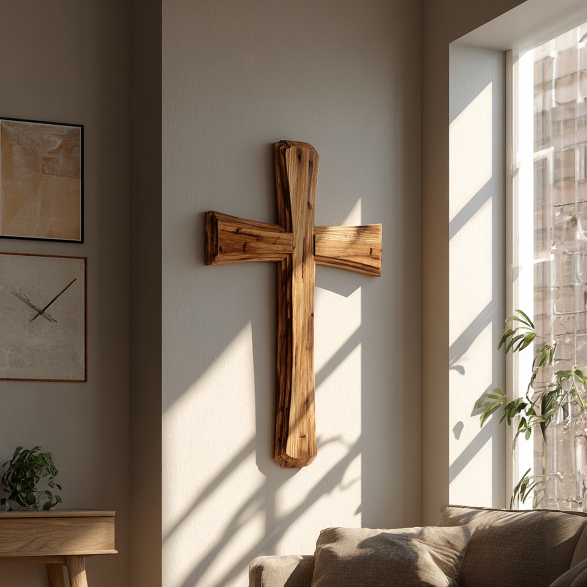 Rustic Decorative Wall Cross Home Office Or Living Room SINLKIWD005