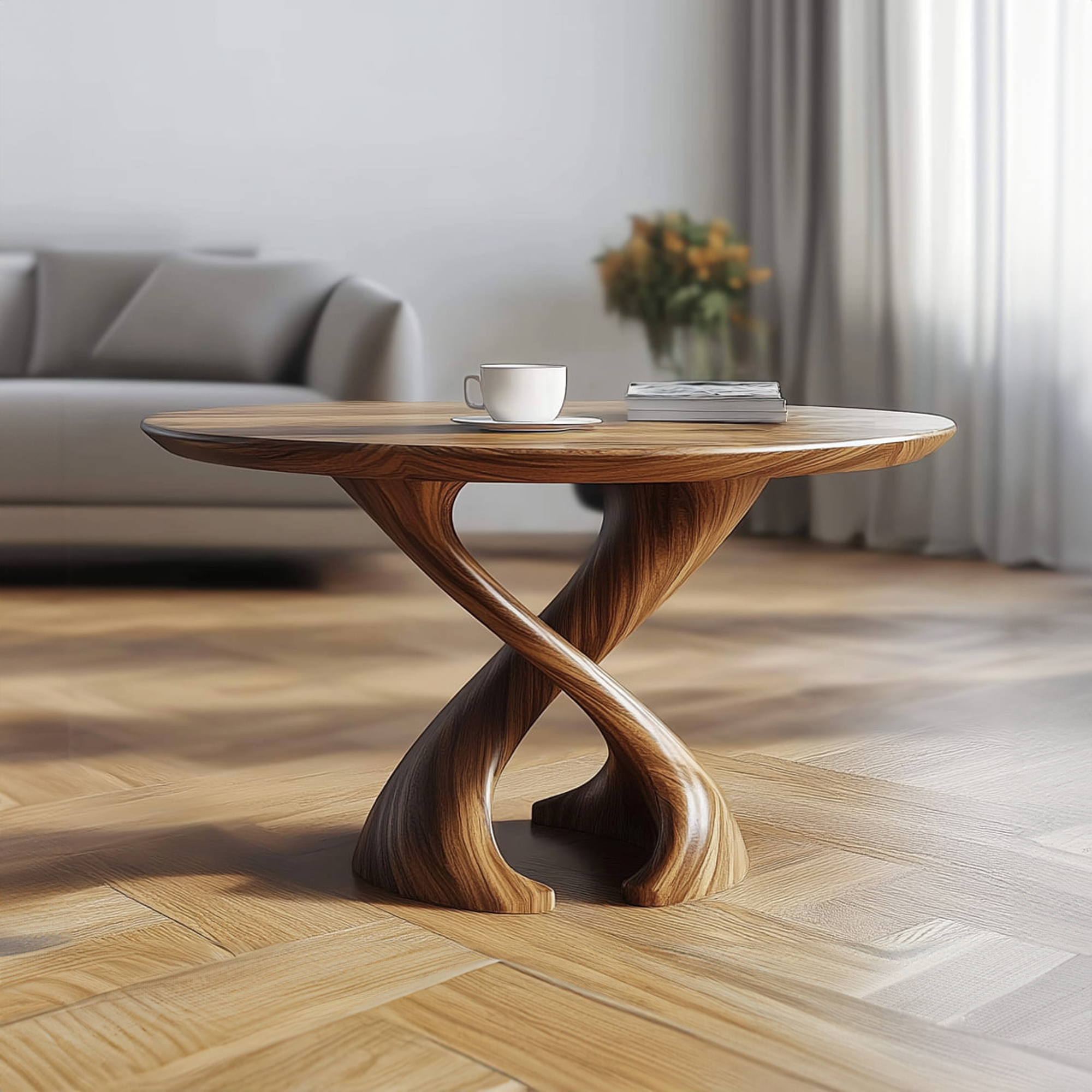 Mid Century Twist Coffee Table Living Room Studio Room SINLKICF201