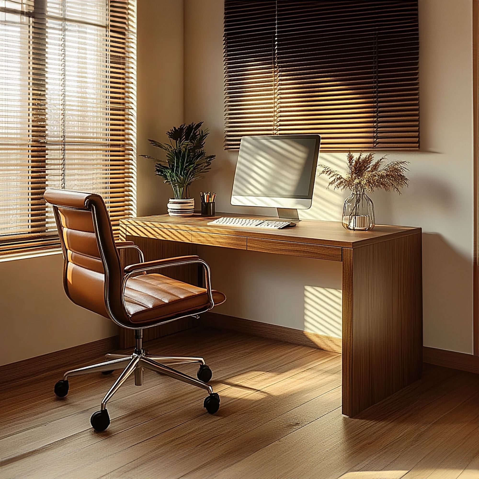 Modern Minimal Work Desk Home Office And Study Room SINLKIDK36