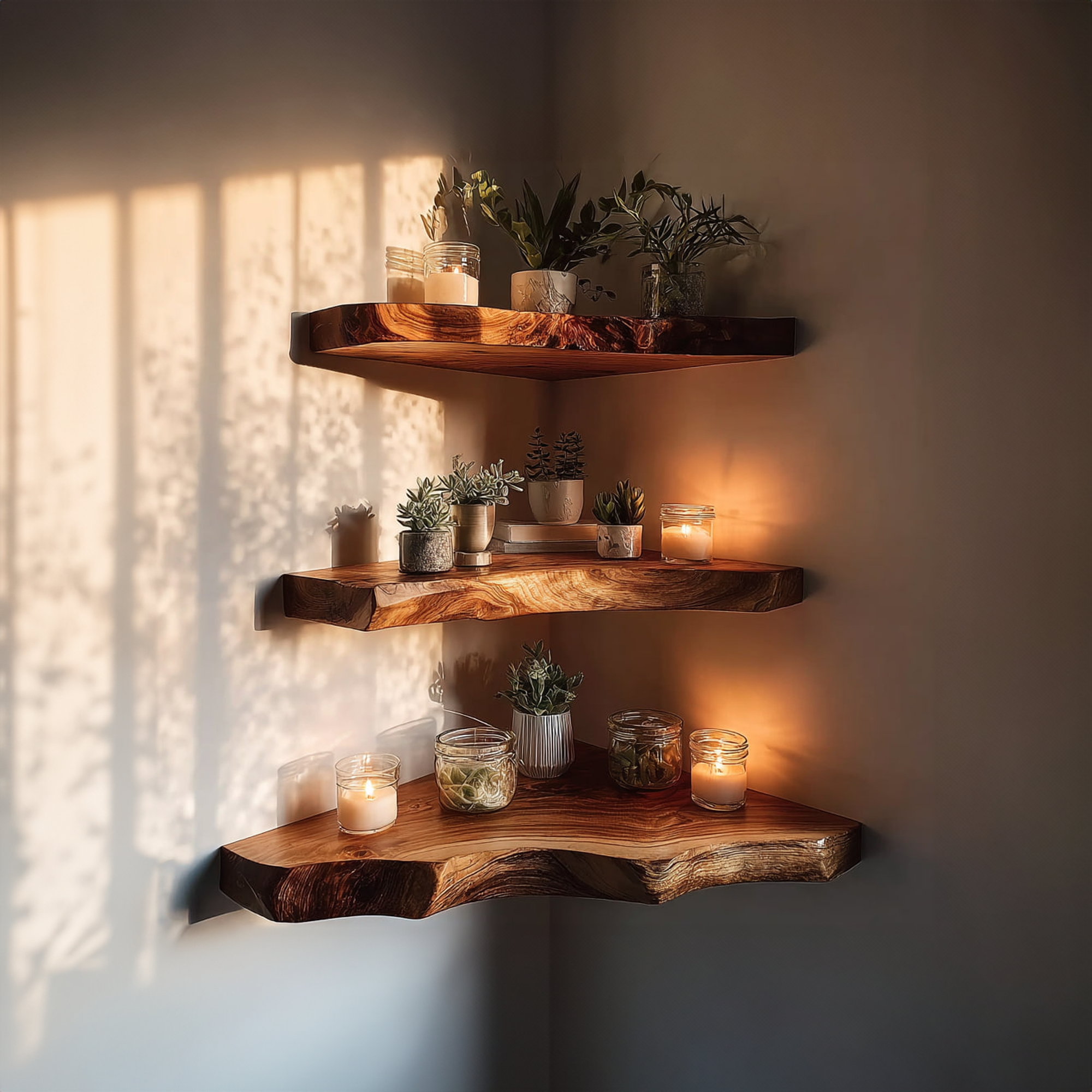 Rustic Live Edge Floating Shelf Dining Room SINLKIFL181